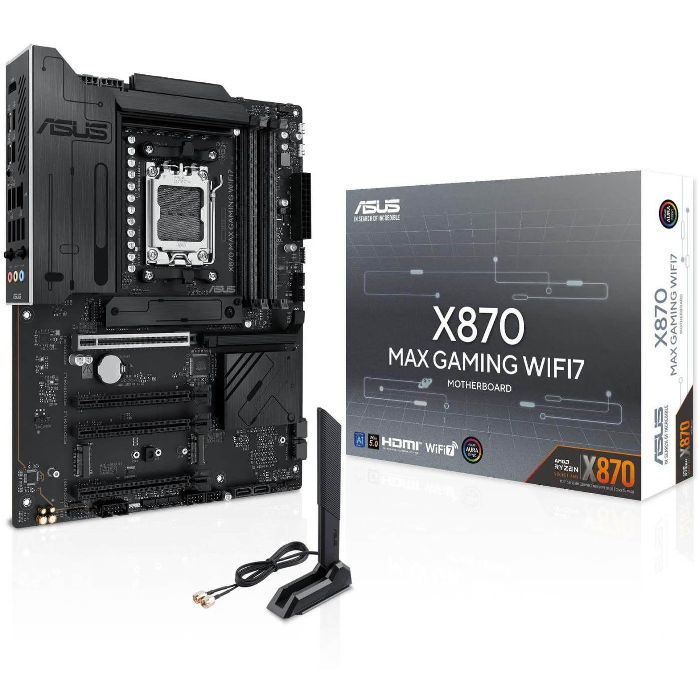 Материнська плата ASUS X870 MAX GAMING WIFI7 (X870 MAX GAMING WIFI7) (Socket AM5, AMD X870, ATX)