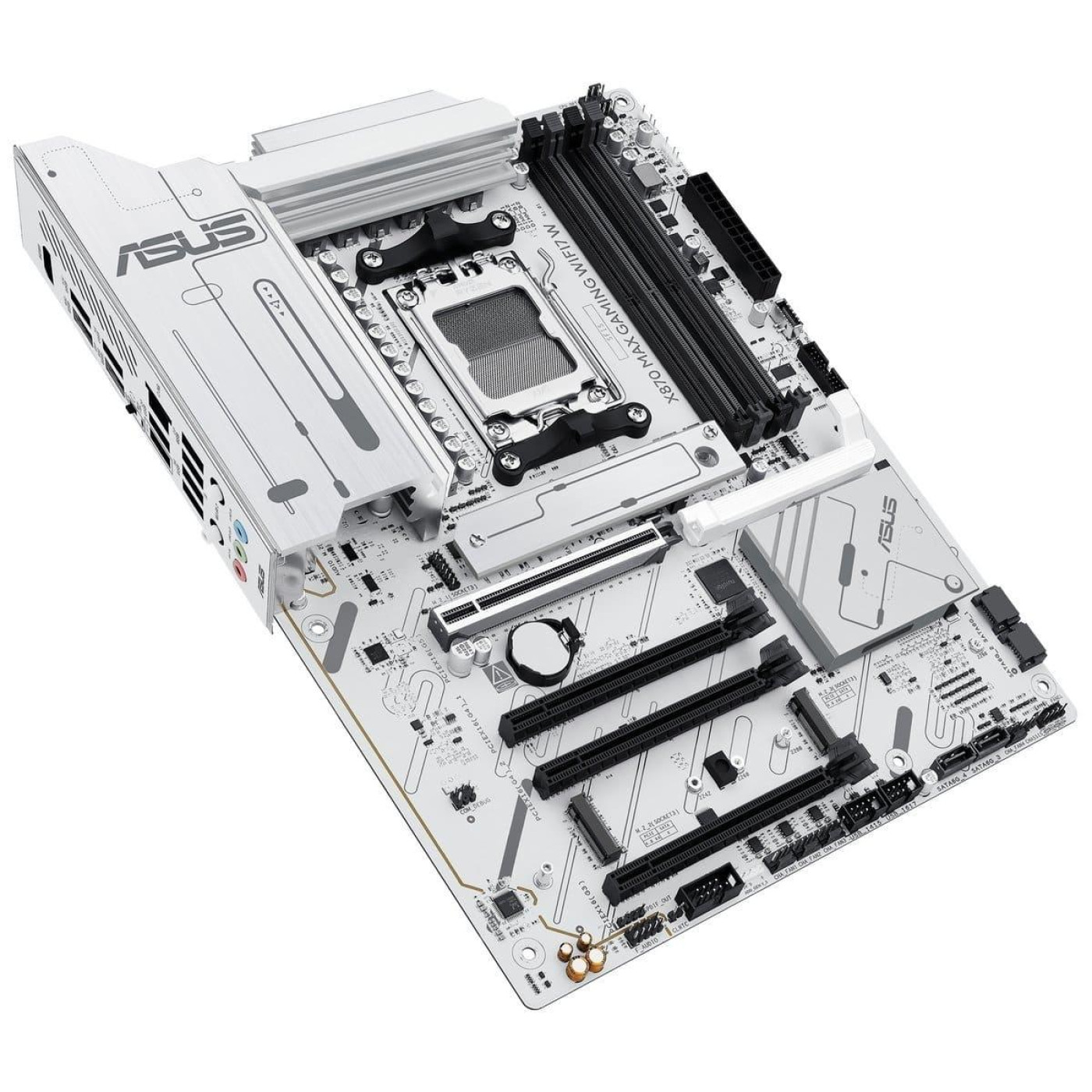 Материнская плата ASUS X870 MAX GAMING WIFI7 W White (X870 MAX GAMING WIFI7 W) (Socket AM5, AMD X870, ATX)