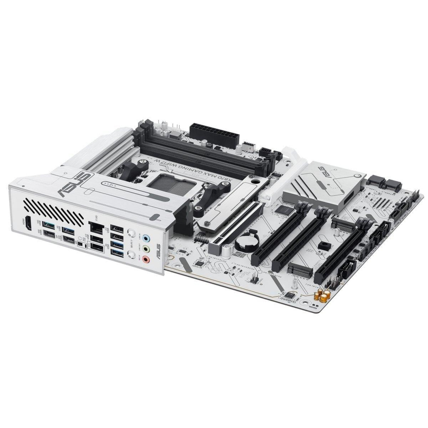 Материнская плата ASUS X870 MAX GAMING WIFI7 W White (X870 MAX GAMING WIFI7 W) (Socket AM5, AMD X870, ATX)