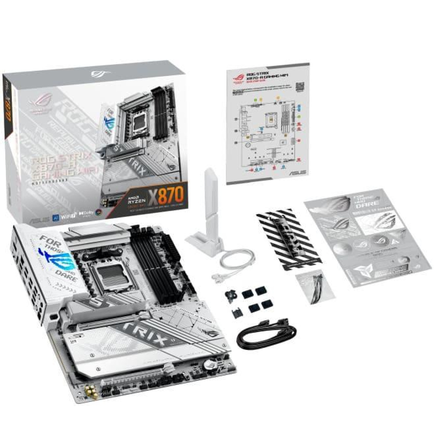 Материнська плата ASUS ROG STRIX X870-A GAMING WIFI (ROG STRIX X870-A GAMING WIFI) (Socket AM5, AMD X870, ATX) Б/в