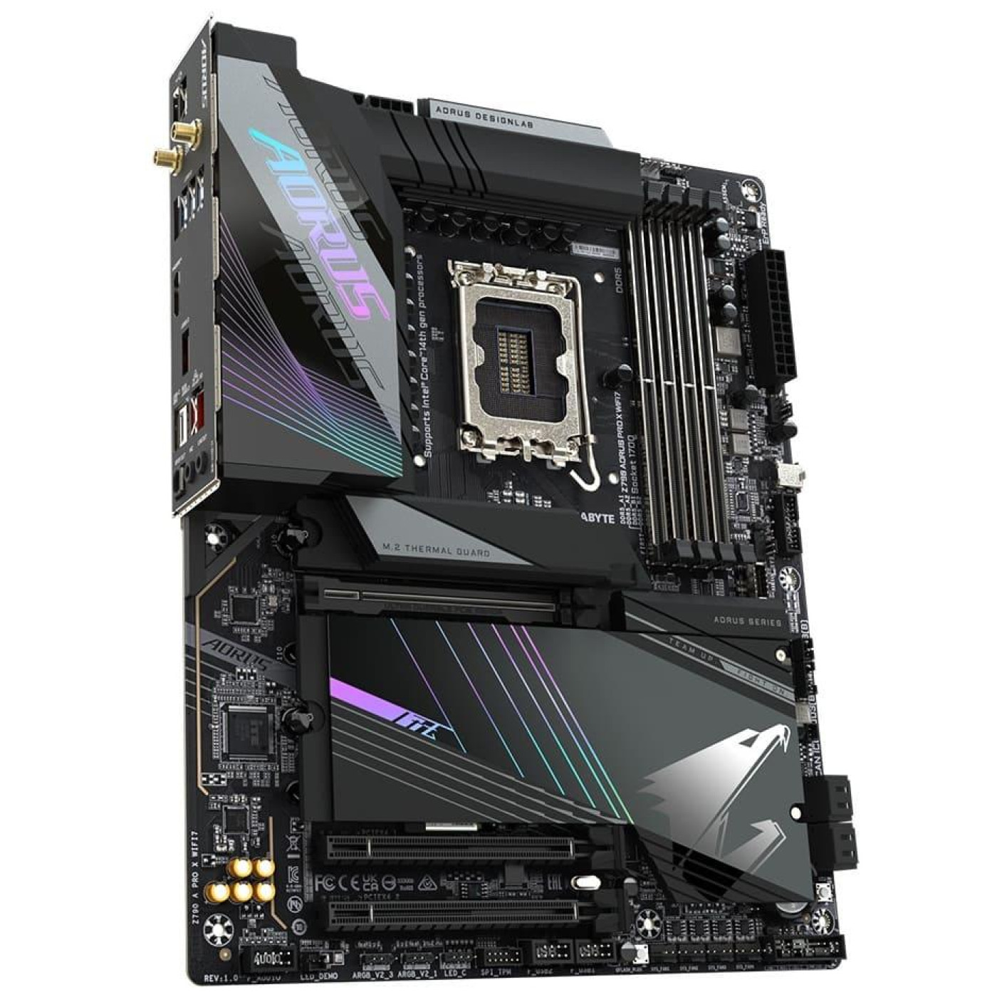 Материнська плата Gigabyte Z790 AORUS PRO X WIFI7 (Z790 AORUS PRO X WIFI7) (Socket 1700, Intel Z790, ATX) Б/в