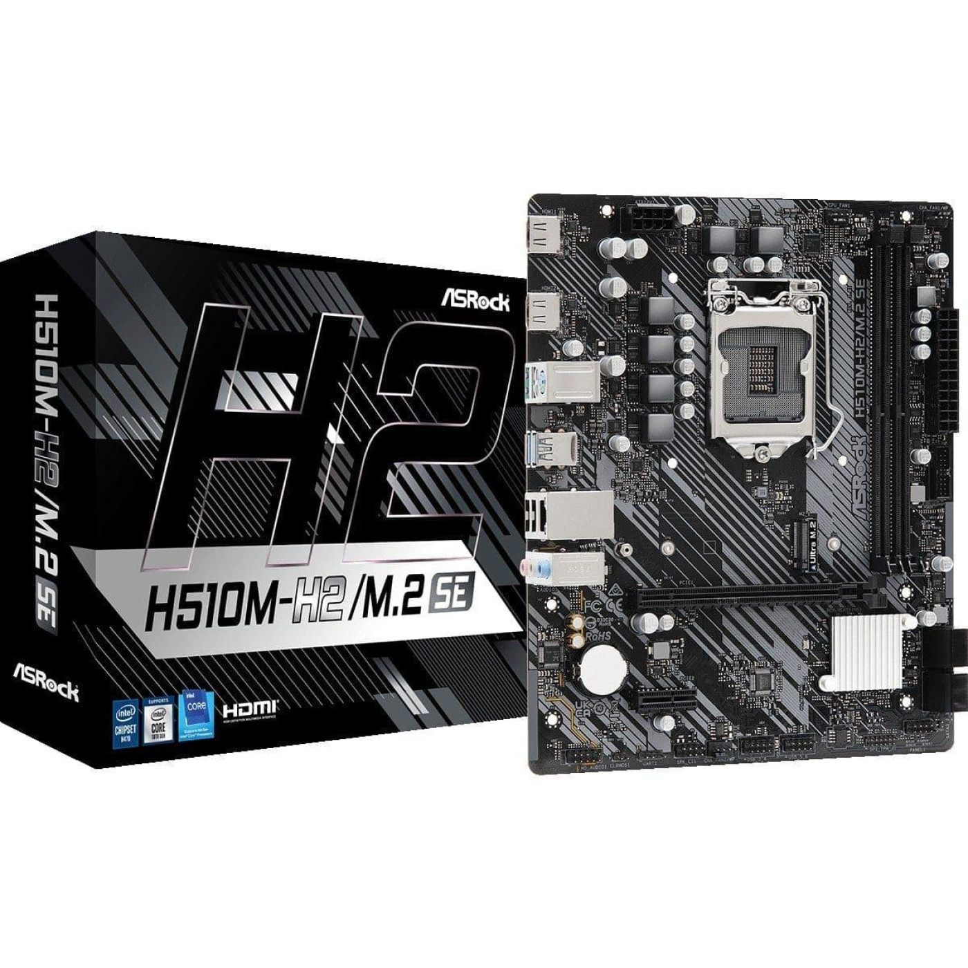 Материнская плата AsRock H510M-H2/M.2 SE (H510M-H2/M.2 SE) (Socket 1200, Intel H510, Micro-ATX)