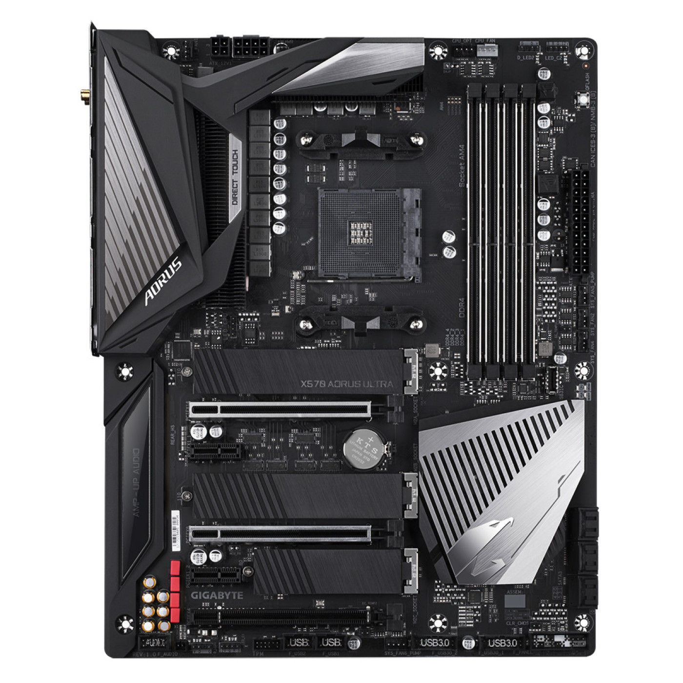 Материнская плата Gigabyte X570 Aorus Ultra (X570 AORUS ULTRA) (Socket AM4, AMD X570, ATX) Б/у