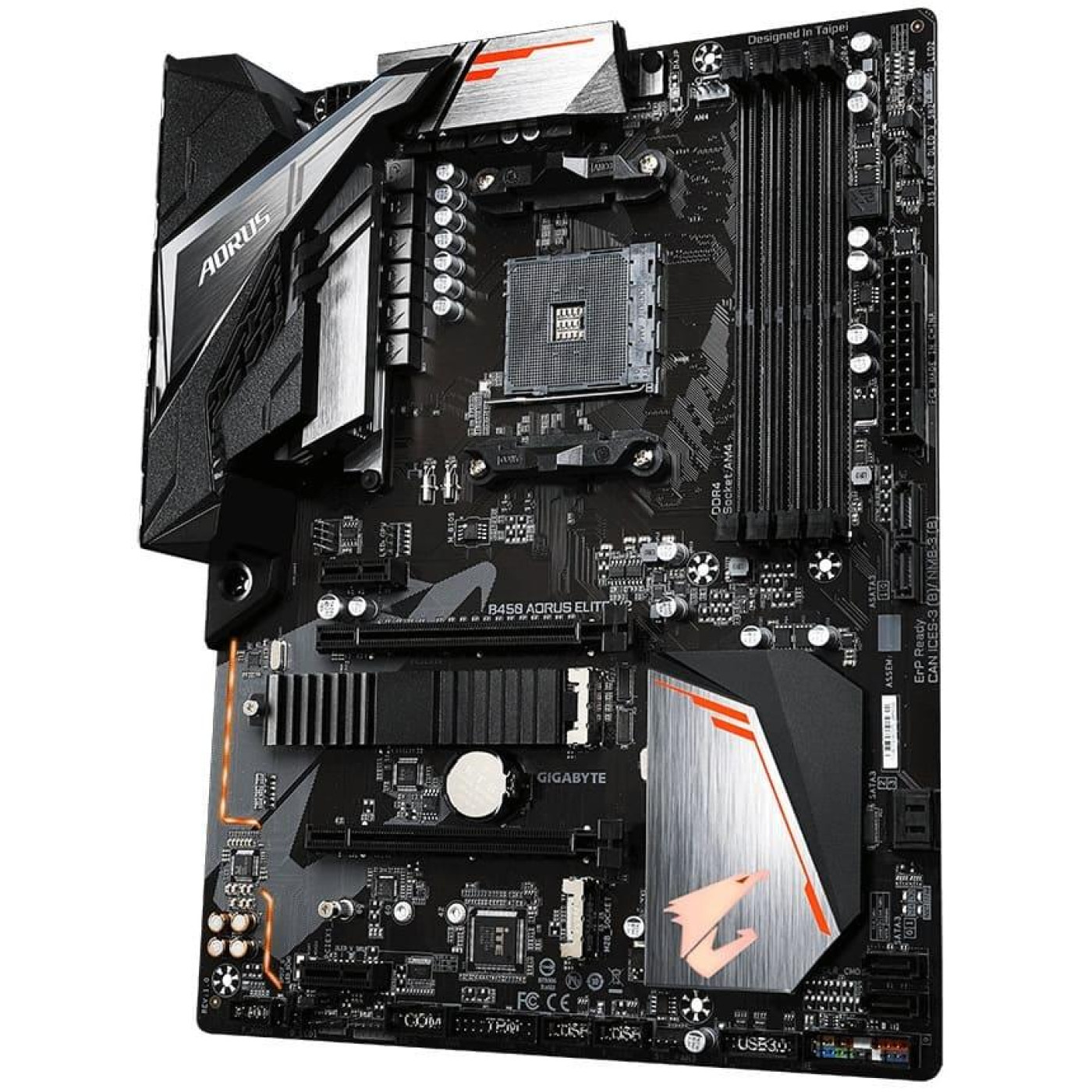 Материнська плата Gigabyte B450 Aorus Elite V2 (B450 Aorus Elite V2) (Socket AM4, AMD B450, ATX) Б/в