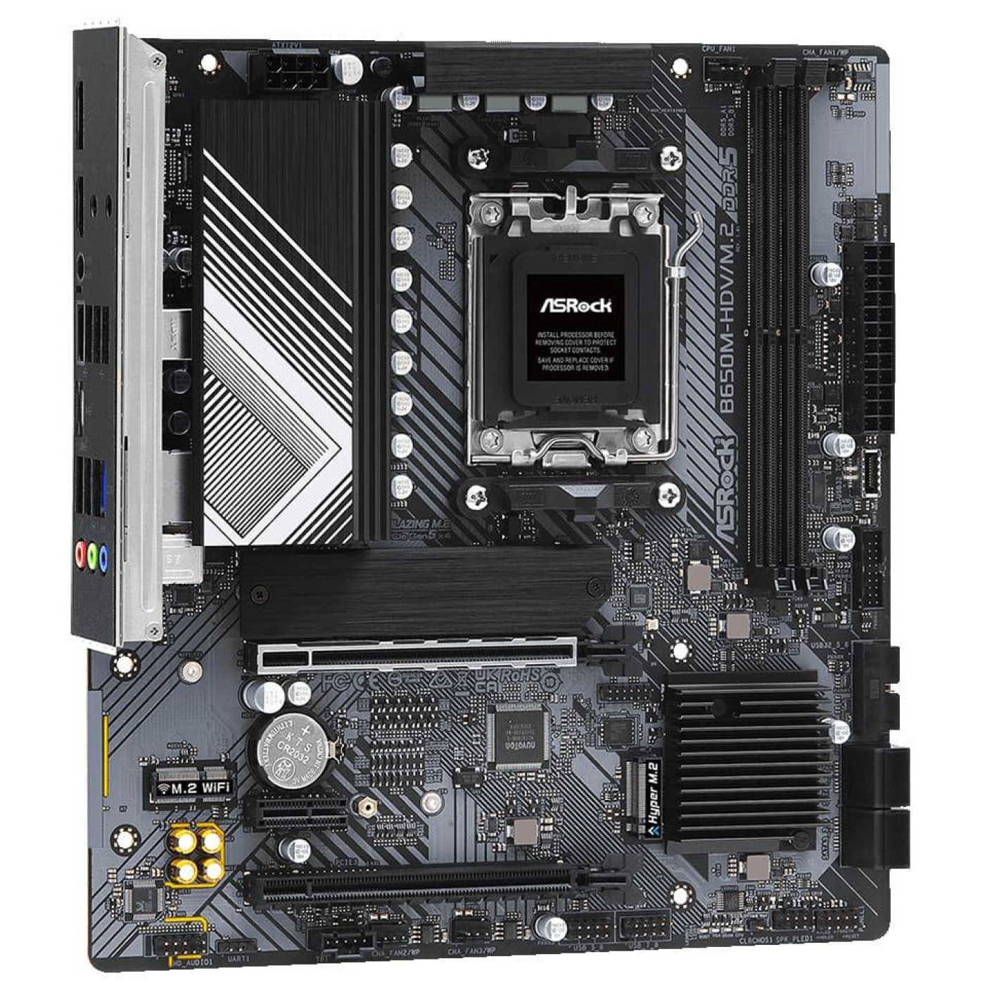 Материнская плата AsRock B650M-HDV/M.2 (B650M-HDV/M.2) (Socket AM5, AMD B650, Micro-ATX)