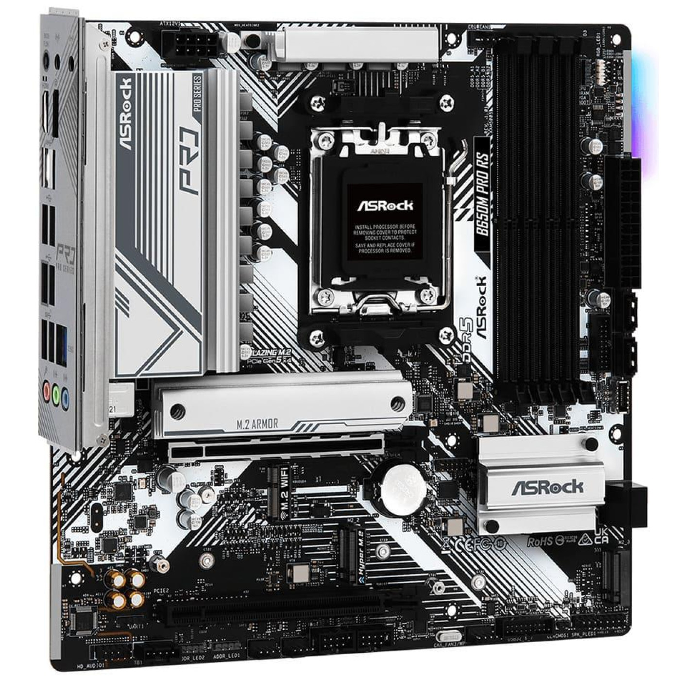 Материнская плата AsRock B650M PRO RS (B650M PRO RS) (Socket AM5, AMD B650, Micro-ATX)