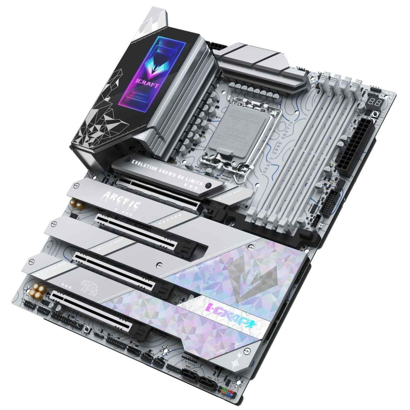 Материнская плата Maxsun iCraft Z890 ARCTIC (MS-ICRAFT Z890 ARCTIC) (Socket 1851, Intel Z890, ATX)