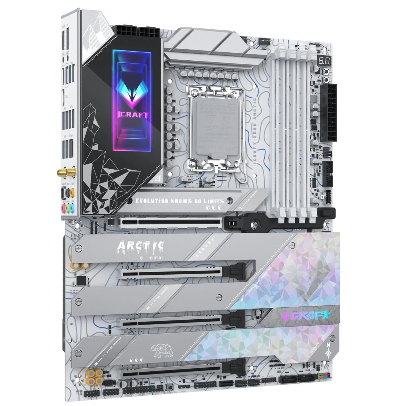 Материнская плата Maxsun iCraft Z890 ARCTIC (MS-ICRAFT Z890 ARCTIC) (Socket 1851, Intel Z890, ATX)