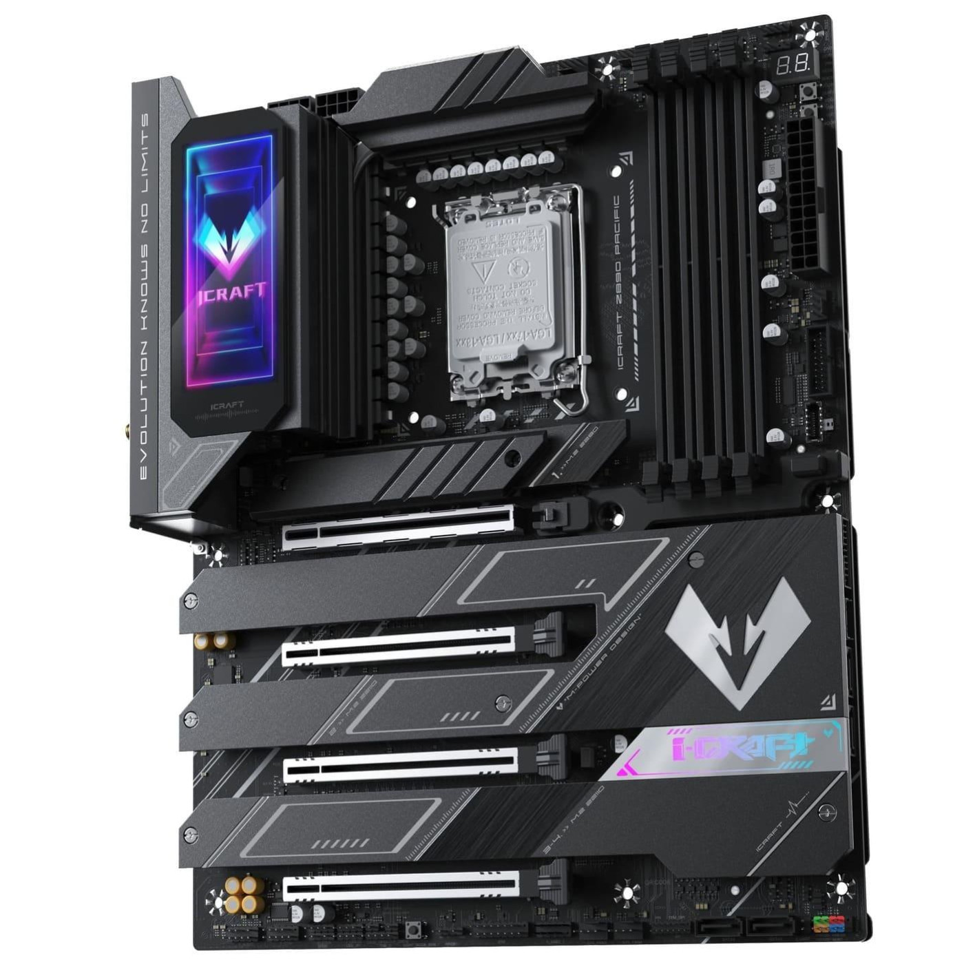 Материнская плата Maxsun iCraft Z890 PACIFIC (MS-ICRAFT Z890 PACIFIC) (Socket 1851, Intel Z890, ATX)