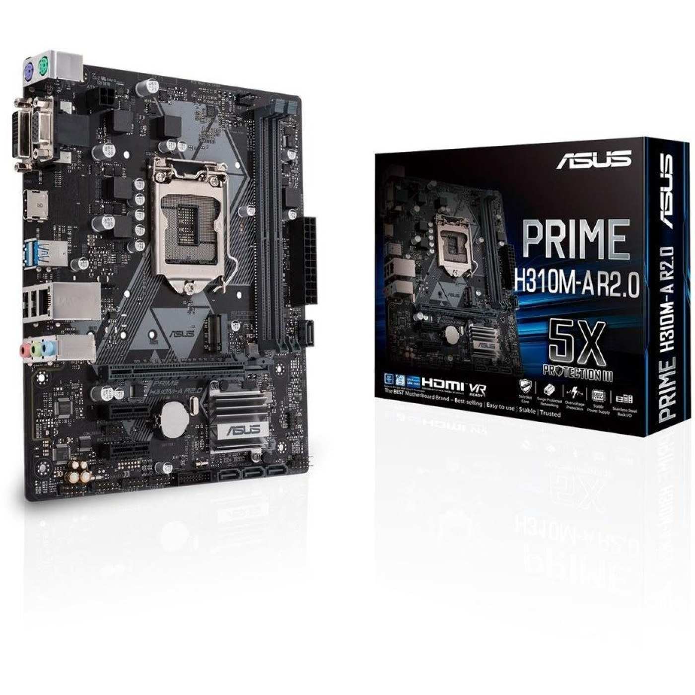 Материнська плата ASUS Prime H310M-A R2.0 (Prime H310M-A R2.0) (Socket 1151 v2, Intel H310, Micro-ATX) Б/в
