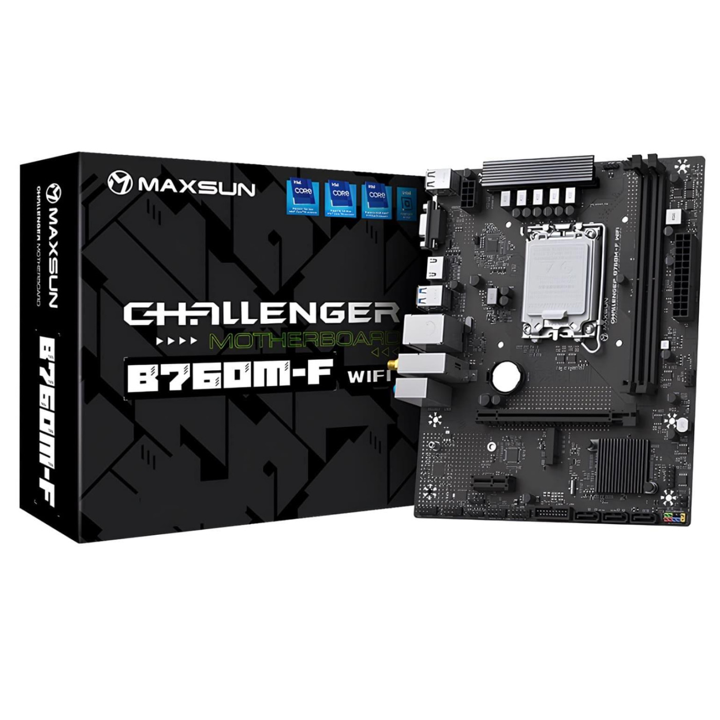 Материнская плата MAXSUN Challenger B760M-F WIFI (MS-Challenger B760M-F WIFI) (Socket 1700, Intel B760, Micro-ATX)