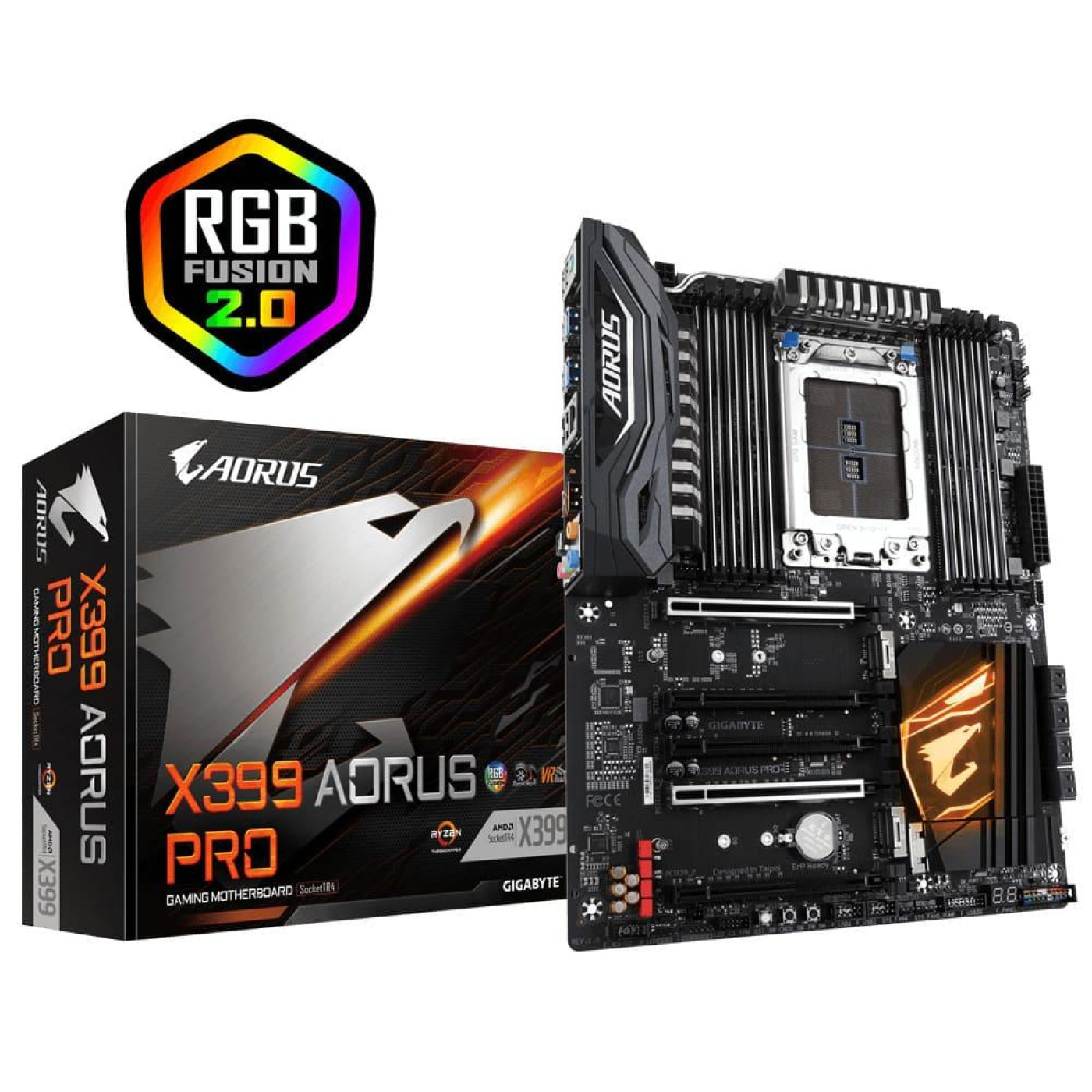 Материнська плата Gigabyte X399 Aorus Pro (X399 Aorus Pro) (sTR4, AMD X399, ATX)