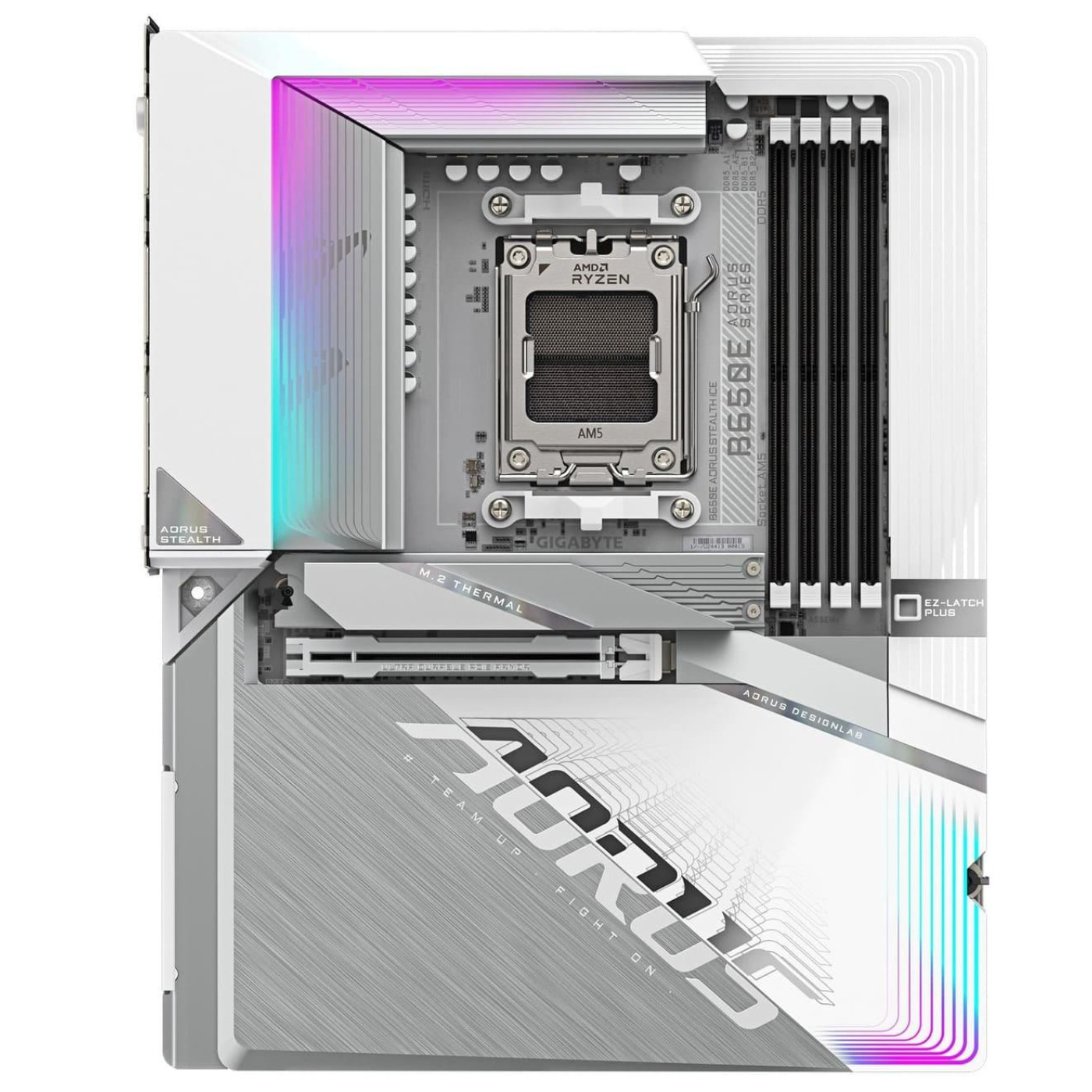 Материнська плата Gigabyte B650E AORUS STEALTH ICE BTF (B650E AORUS STEALTH ICE) (Socket AM5, AMD B650, ATX)