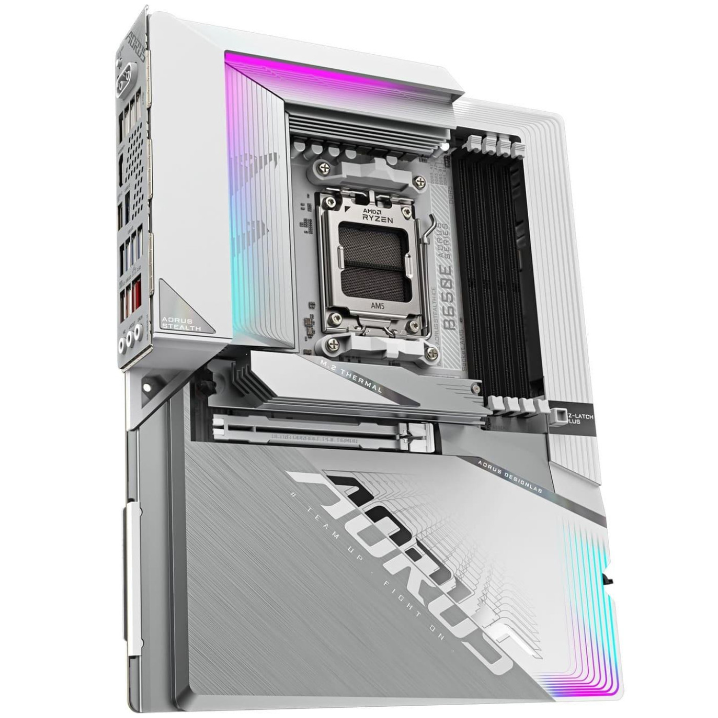 Материнська плата Gigabyte B650E AORUS STEALTH ICE BTF (B650E AORUS STEALTH ICE) (Socket AM5, AMD B650, ATX)