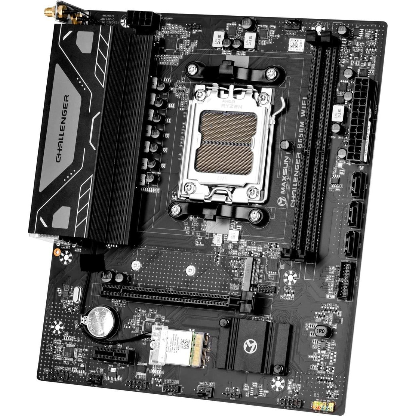 Материнская плата Maxsun Challenger B650M WIFI (MS-CHALLENGER B650M WIFI) (Socket AM5, AMD B650, Micro-ATX) Б/у,U1