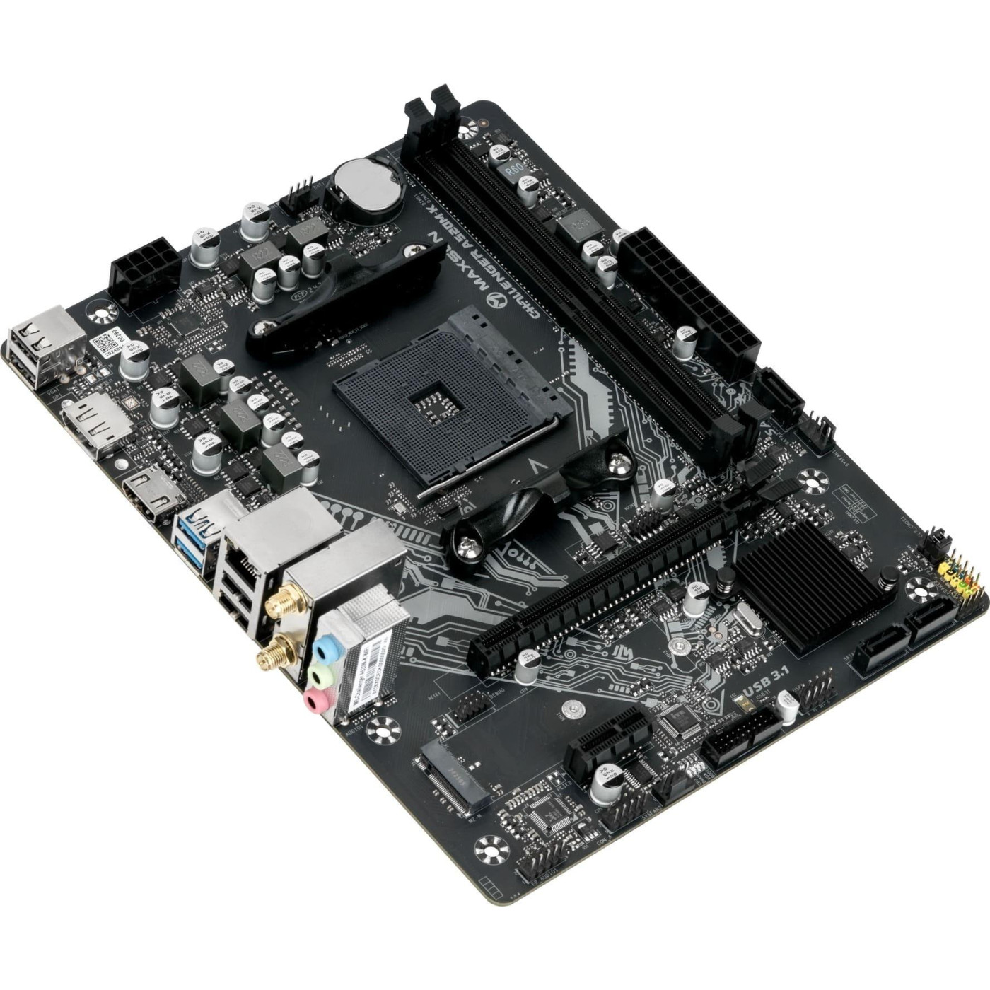 Материнська плата Maxsun Challenger A520M-K WIFI (MS-CHALLENGER A520M-K WIFI) (Socket AM4, AMD A520, Micro-ATX)