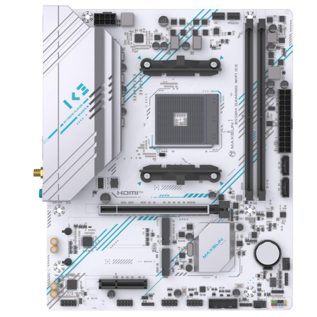 Материнська плата MAXSUN B550M GAMING WIFI ICE (MS-B550M GAMING WIFI ICE) (Socket AM4, AMD B550, Micro-ATX) Б/в