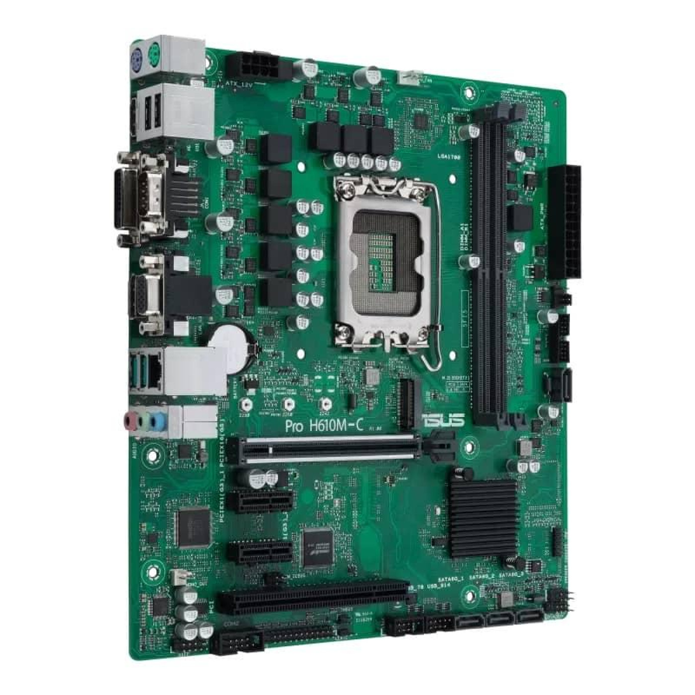 Материнская плата ASUS PRO H610M-C-CSM (90MB1AT0-M0EAYC) (Socket 1700, Intel H610, Micro-ATX) Б/у