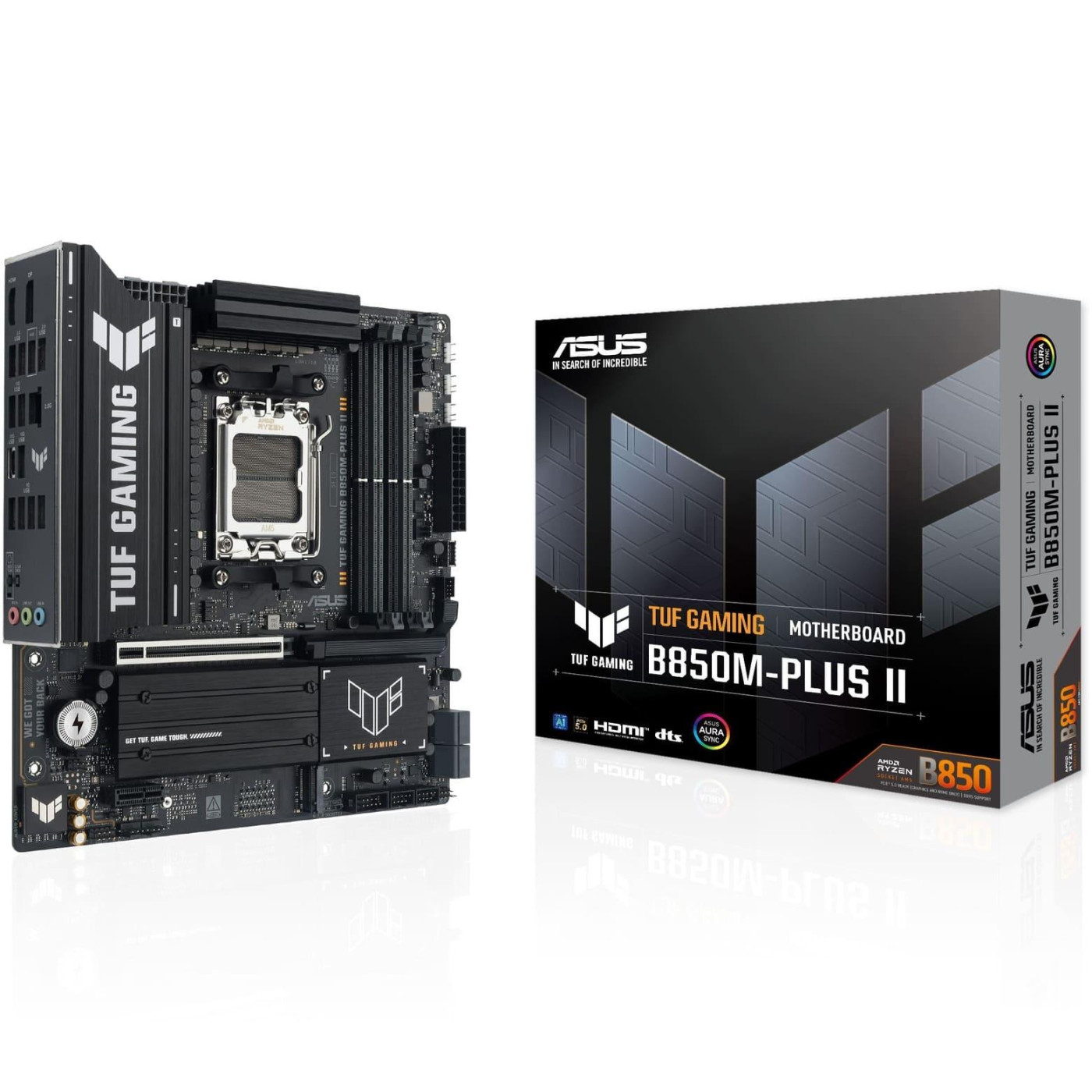 Материнская плата ASUS TUF GAMING B850M-PLUS II (TUF GAMING B850M-PLUS II) (Socket AM5, AMD B850, Micro-ATX) U1