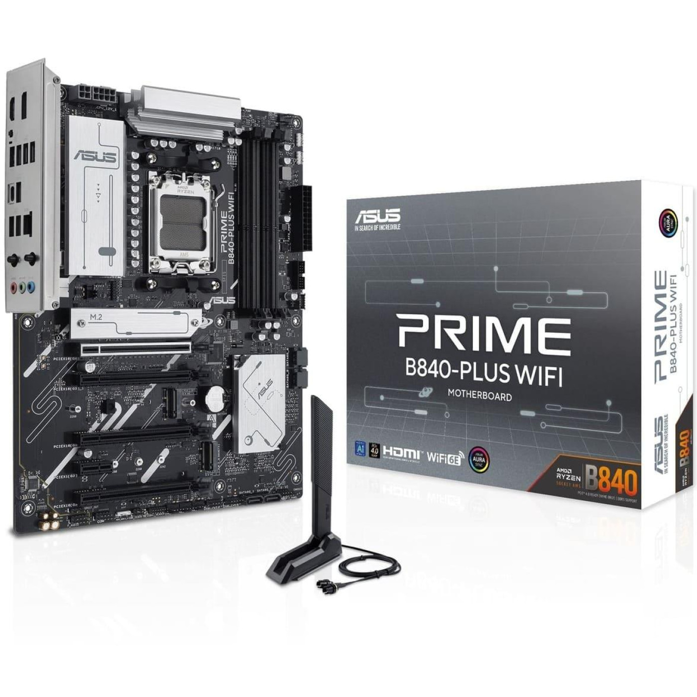 Материнська плата ASUS PRIME B840-PLUS WIFI (PRIME B840-PLUS WIFI) (Socket AM5, AMD B840, ATX)