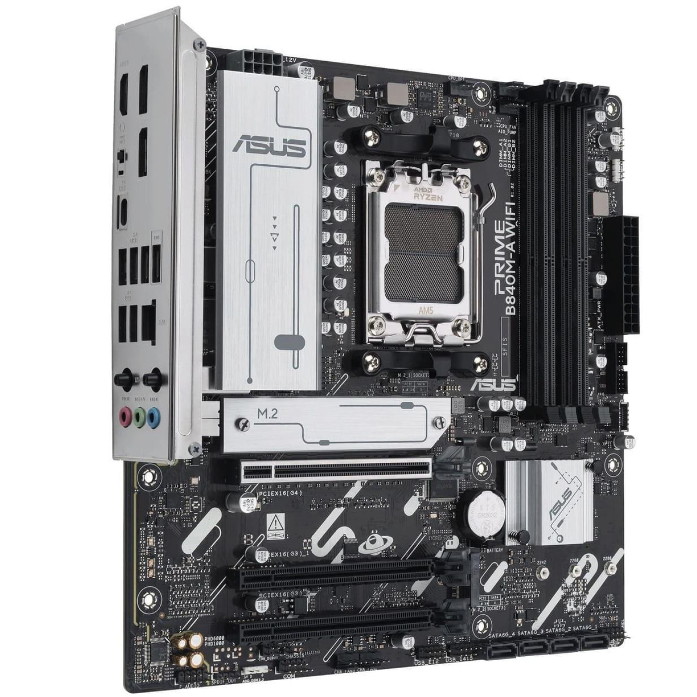 Материнская плата ASUS PRIME B840M-A WIFI (PRIME B840M-A WIFI) (Socket AM5, AMD B840, Micro-ATX)