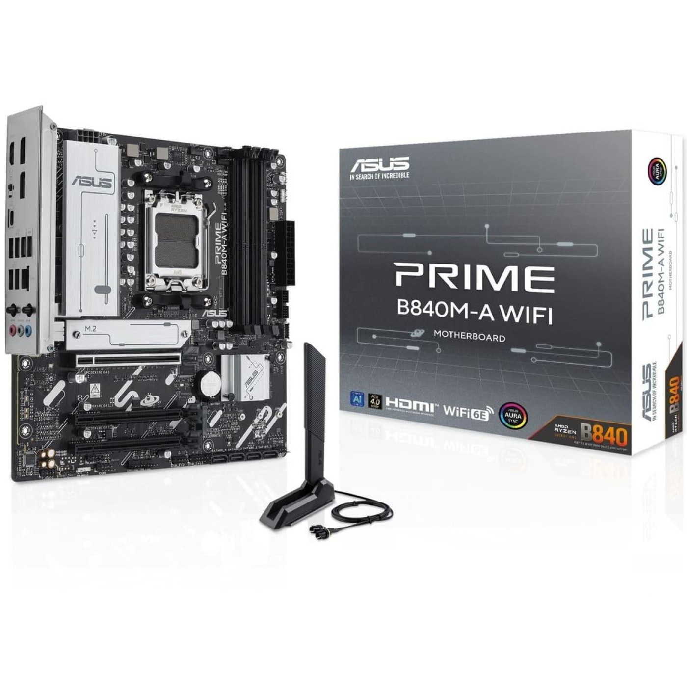 Материнская плата ASUS PRIME B840M-A WIFI (PRIME B840M-A WIFI) (Socket AM5, AMD B840, Micro-ATX)