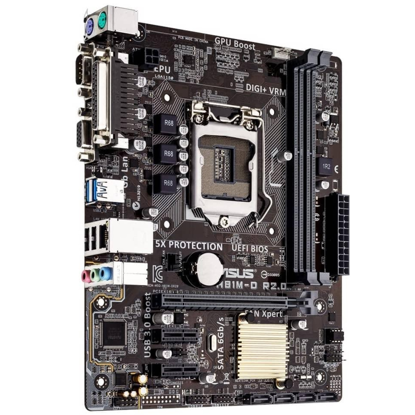 Материнская плата ASUS H81M-D R2.0 (H81M-D R2.0) (s1150, Intel H81, Micro-ATX)