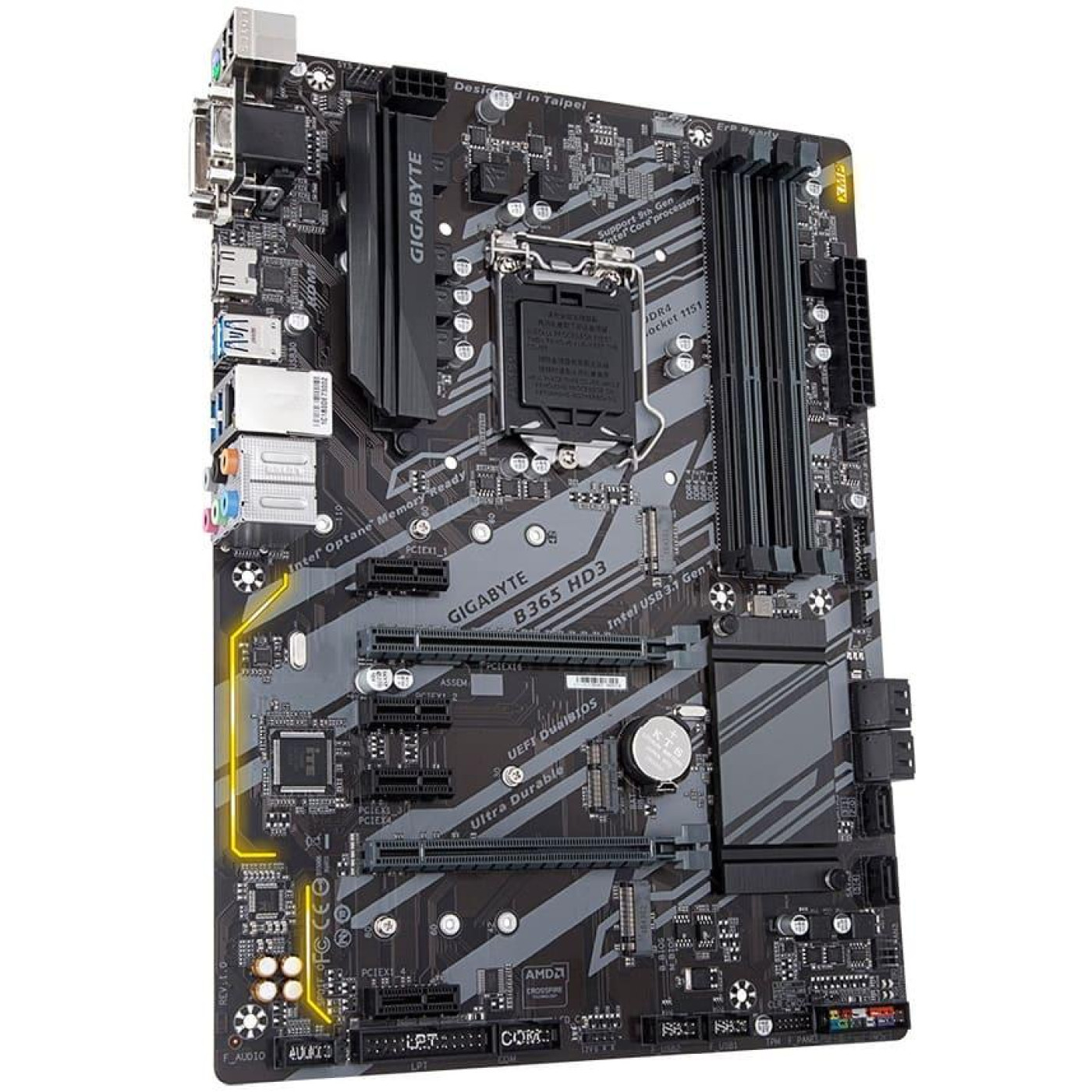 Материнская плата Gigabyte B365 HD3 (B365 HD3) (Socket 1151 v2, Intel B365, ATX) Б/у