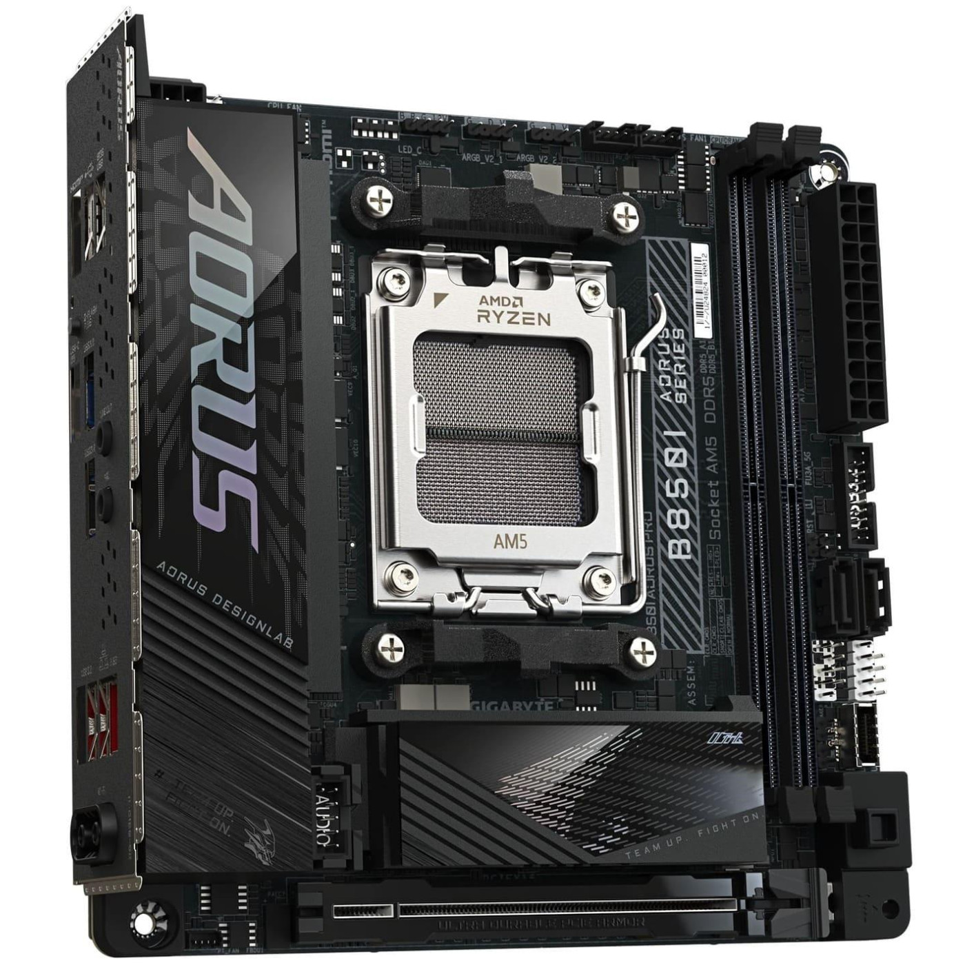 Материнська плата Gigabyte B850I AORUS PRO (B850I AORUS PRO) (Socket AM5, AMD B850, Mini-ITX) Б/в