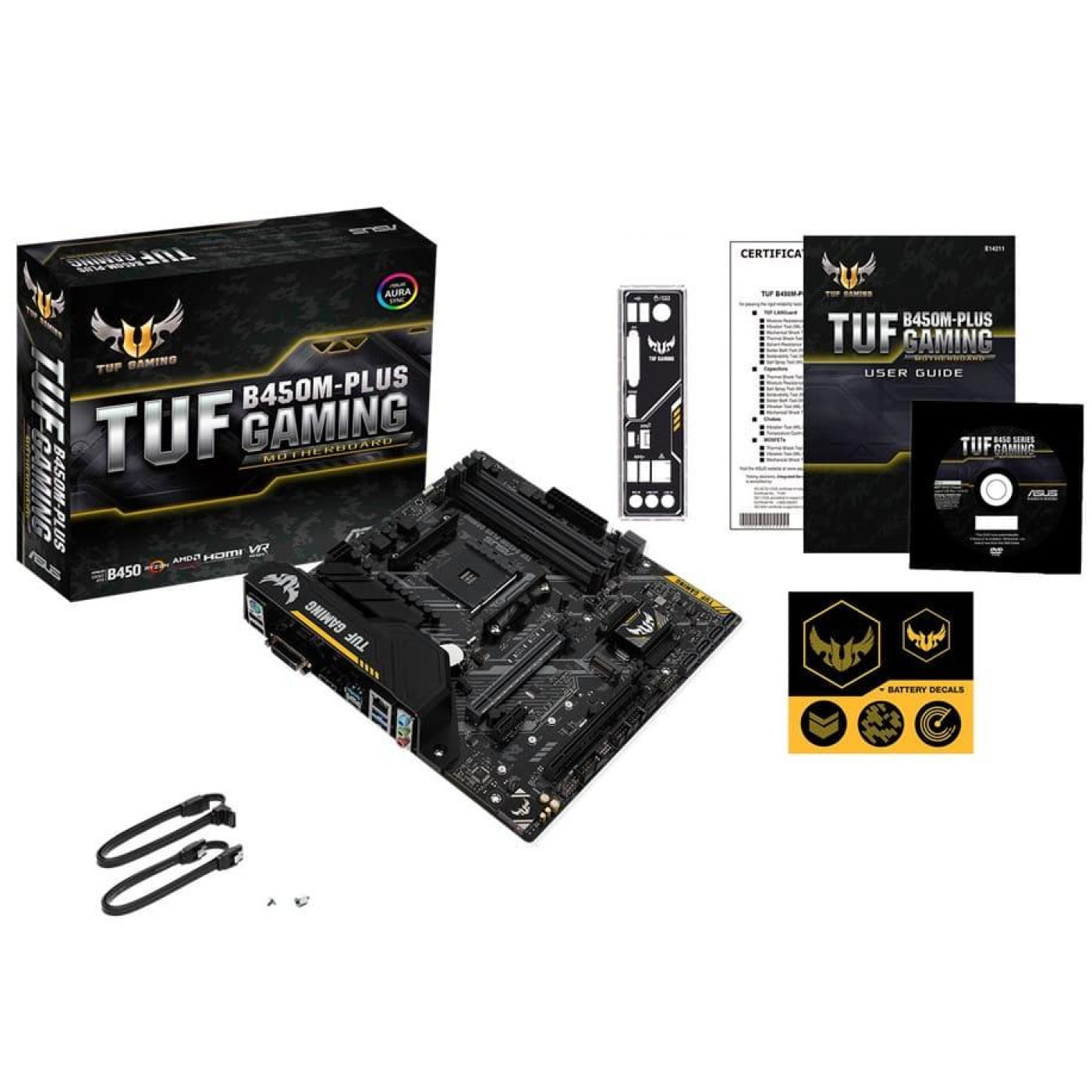 Материнская плата ASUS TUF B450M-Plus Gaming (TUF B450M-Plus Gaming) (Socket AM4, AMD B450, Micro-ATX) Б/у