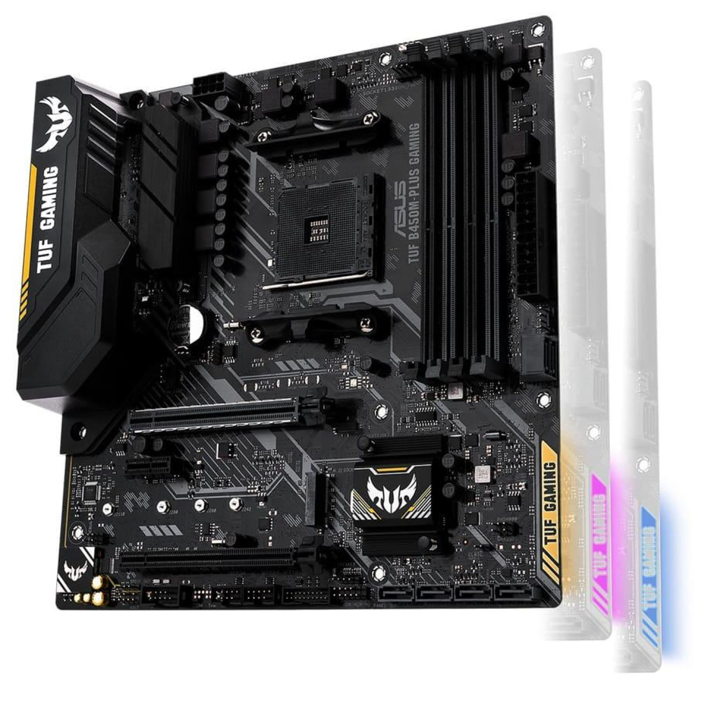 Материнская плата ASUS TUF B450M-Plus Gaming (TUF B450M-Plus Gaming) (Socket AM4, AMD B450, Micro-ATX) Б/у