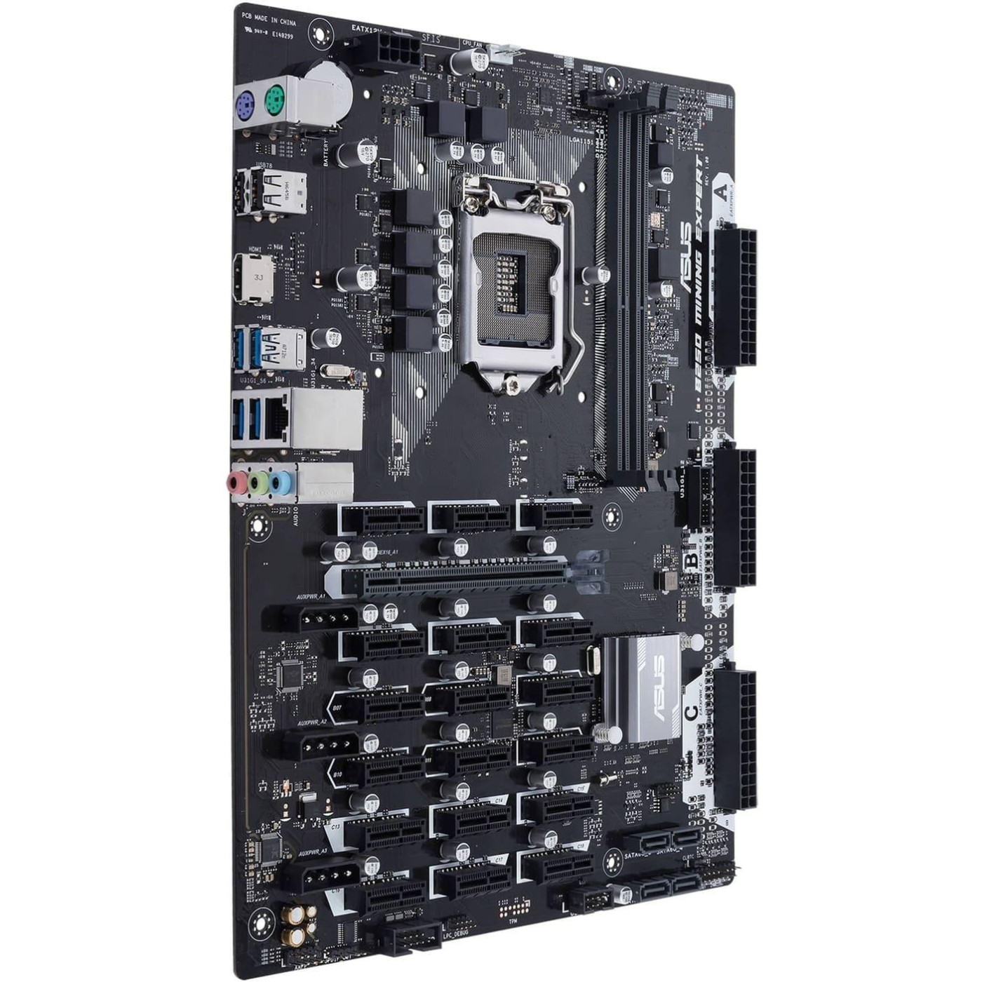 Материнская плата ASUS B250 Mining Expert (B250 Mining Expert) (Socket 1151, Intel B250, ATX) Б/у,U1