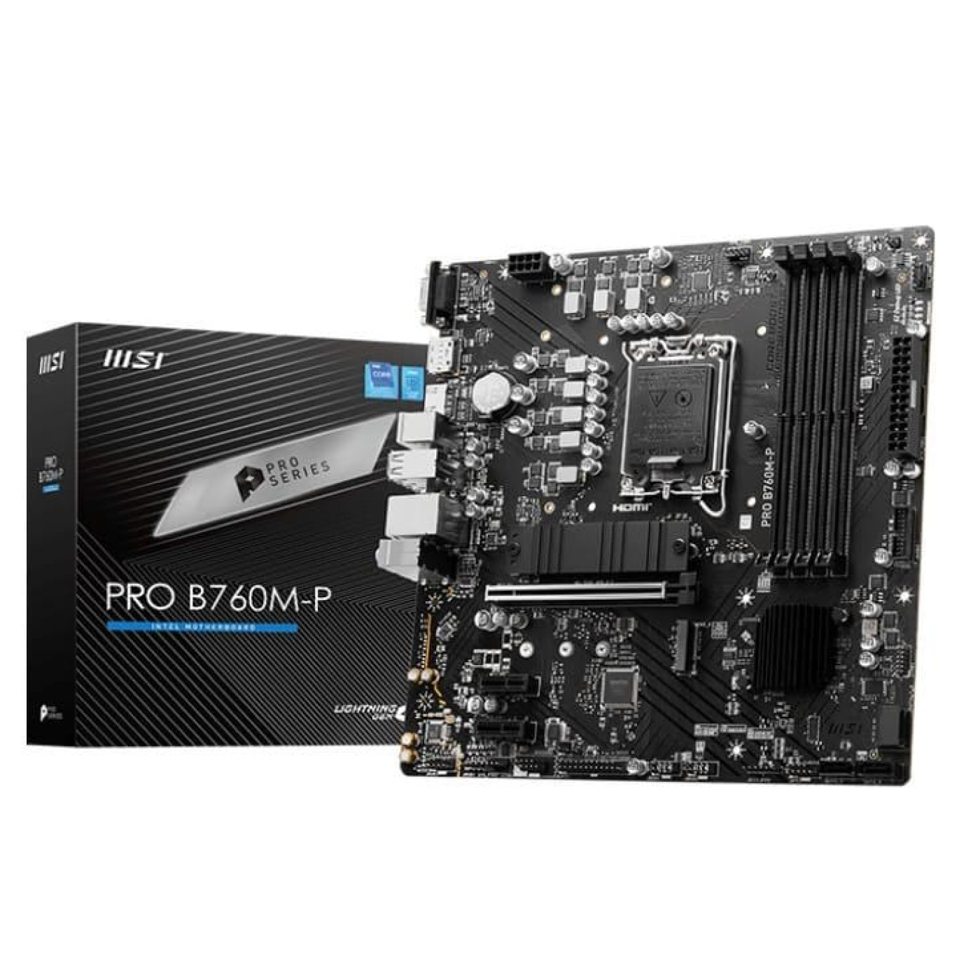 Материнская плата MSI Pro B760M-P (PRO B760M-P) (Socket 1700, Intel B760, Micro-ATX)