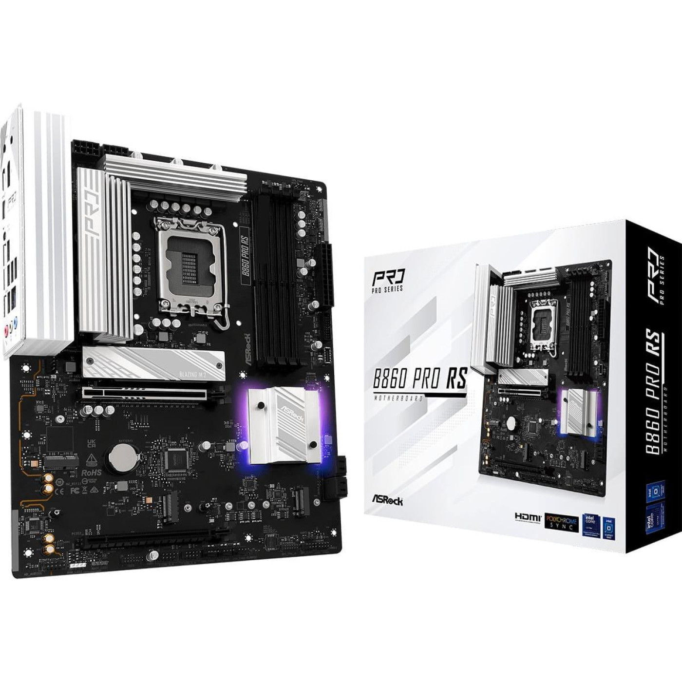 Материнська плата AsRock B860 Pro RS (B860 Pro RS) (Socket 1851, Intel B860, ATX)