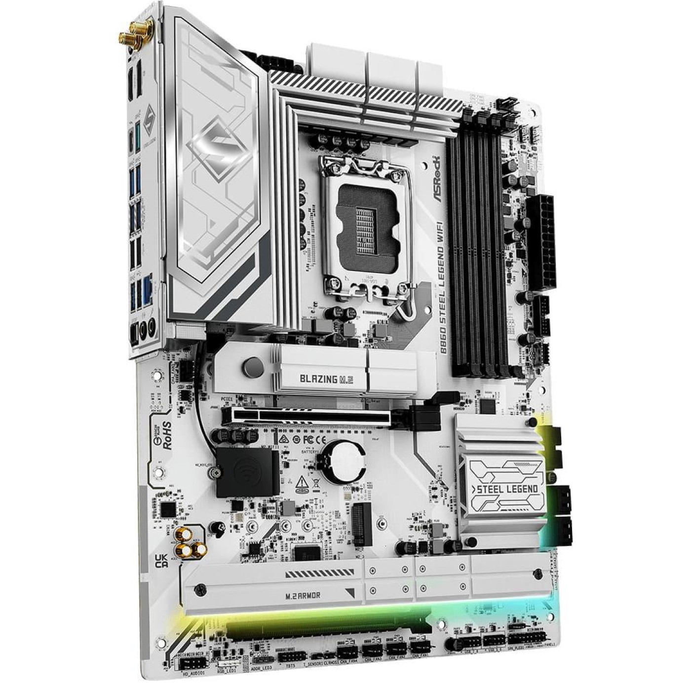 Материнська плата AsRock B860 Steel Legend WiFi (B860 Steel Legend WiFi) (Socket 1851, Intel B860, ATX)