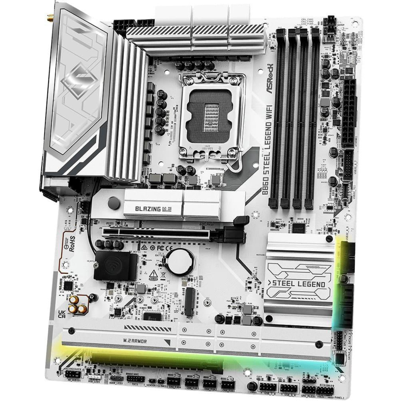 Материнська плата AsRock B860 Steel Legend WiFi (B860 Steel Legend WiFi) (Socket 1851, Intel B860, ATX)