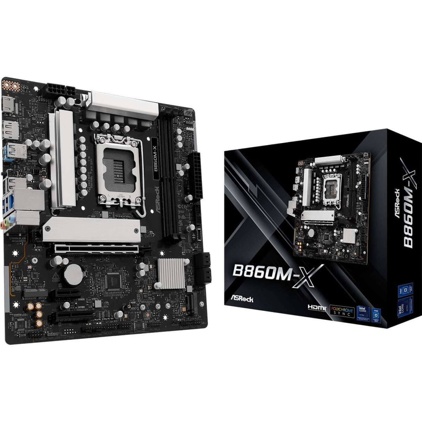 Материнская плата ASRock B860M-X (B860M-X) (Socket 1851, Intel B860, Micro-ATX)