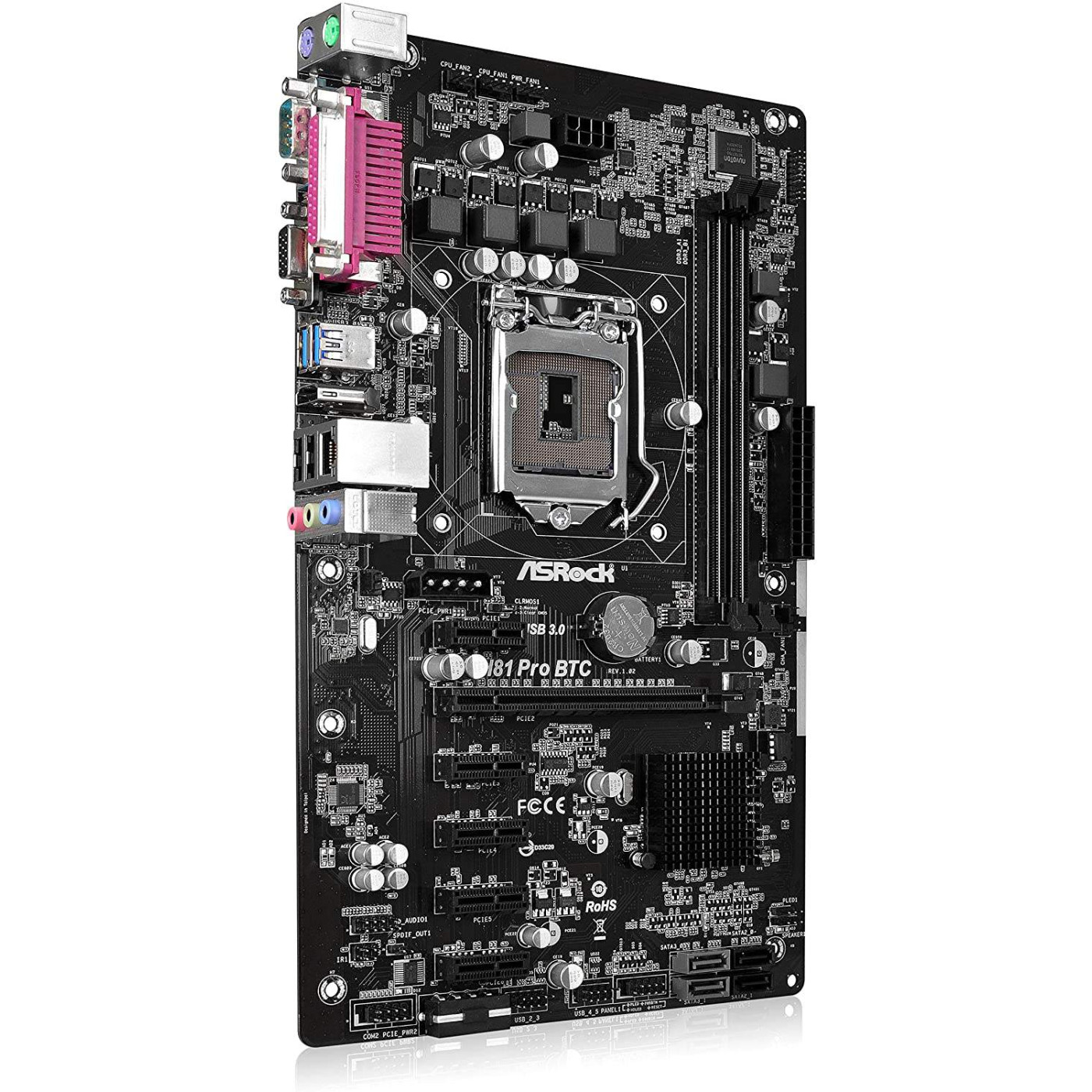 Материнская плата AsRock H81 Pro BTC R2.0 (H81 PRO BTC R2.0) (Socket 1150, Intel H81, ATX)