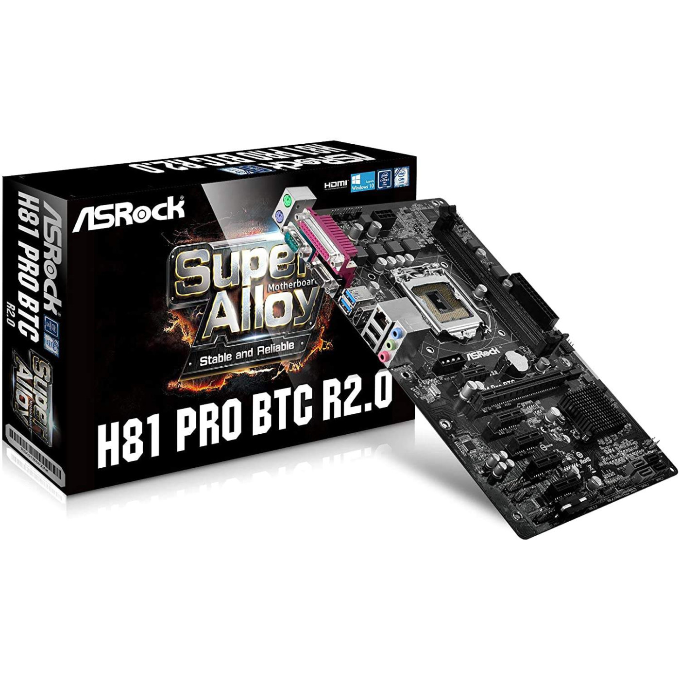 Материнская плата AsRock H81 Pro BTC R2.0 (H81 PRO BTC R2.0) (Socket 1150, Intel H81, ATX)
