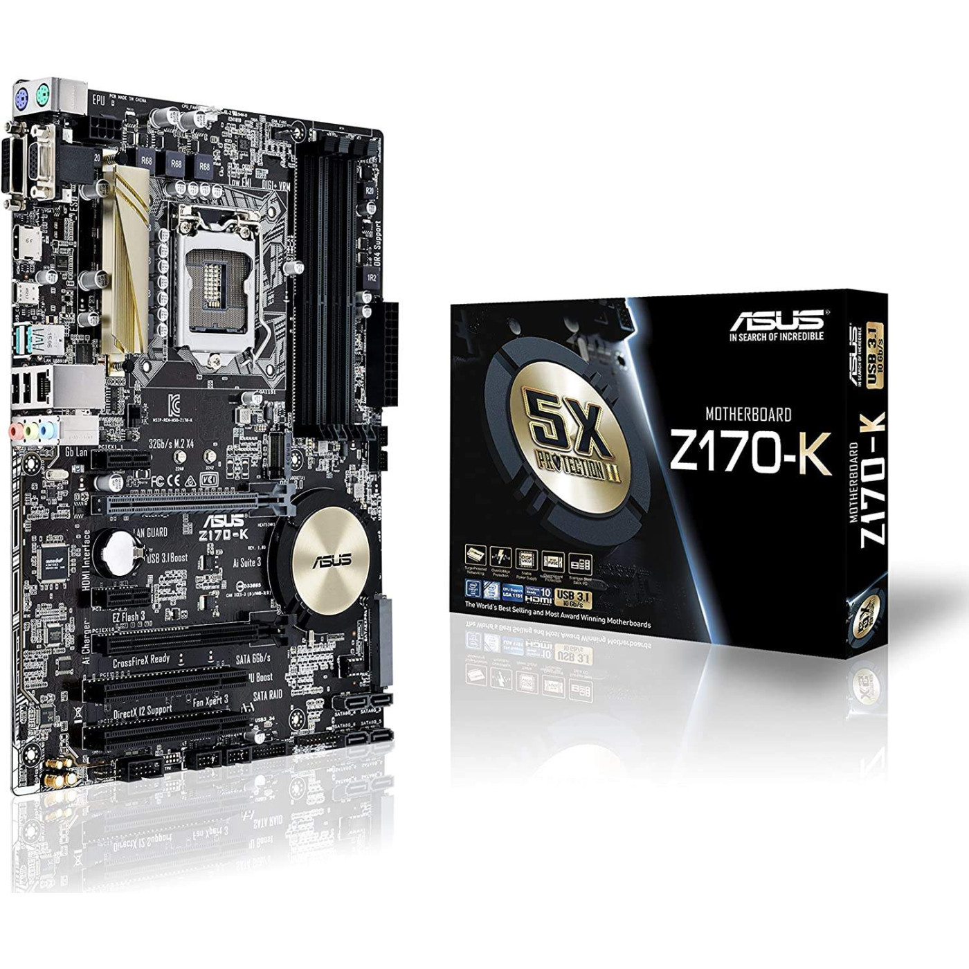 Материнська плата ASUS Z170-K (Z170-K) (Socket 1151, Intel Z170, ATX)