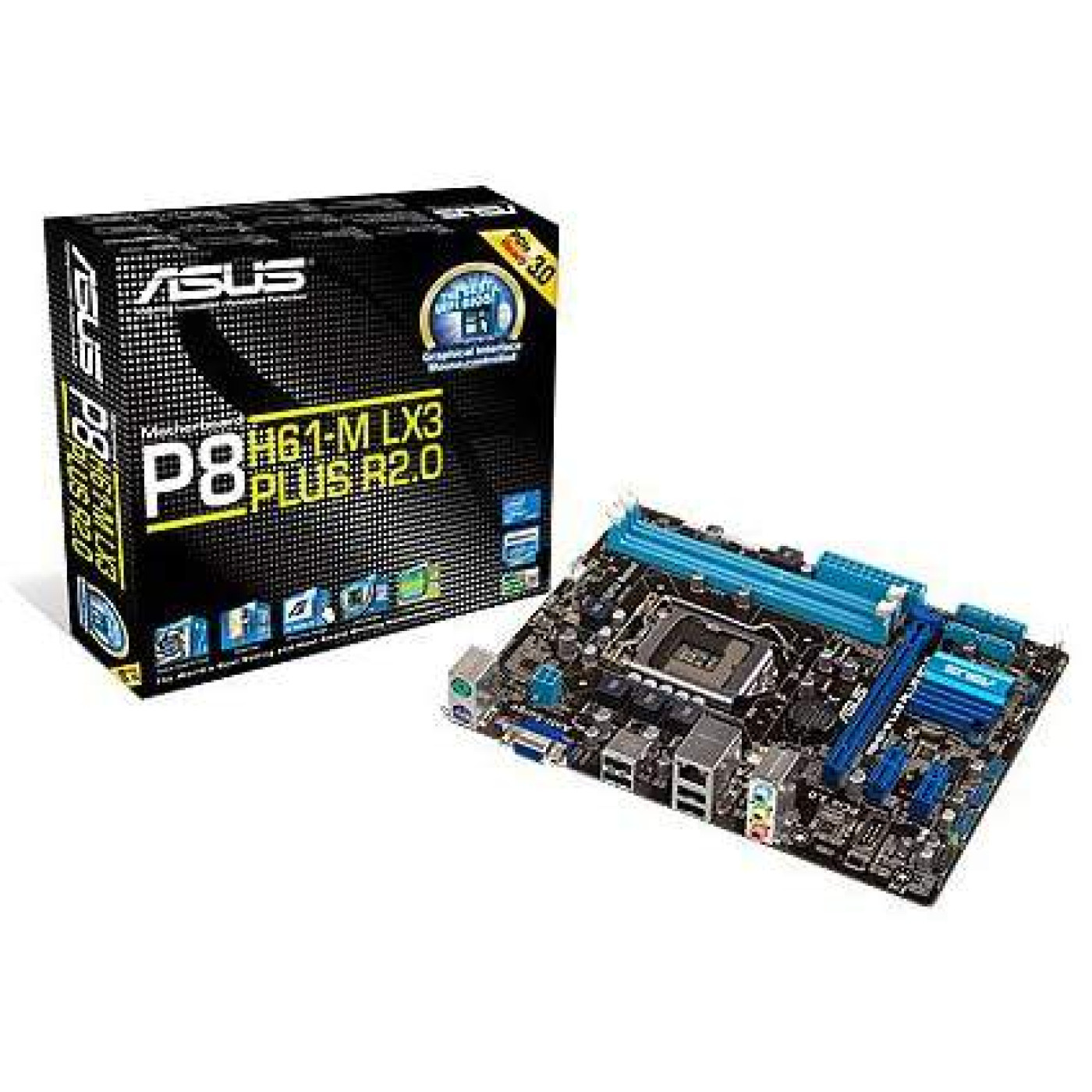 Материнская плата ASUS P8H61-M LX3 Rev 1.0 (P8H61-M LX3 Rev 1.0) (s1155, Intel H61, Micro-ATX) Б/у,U1