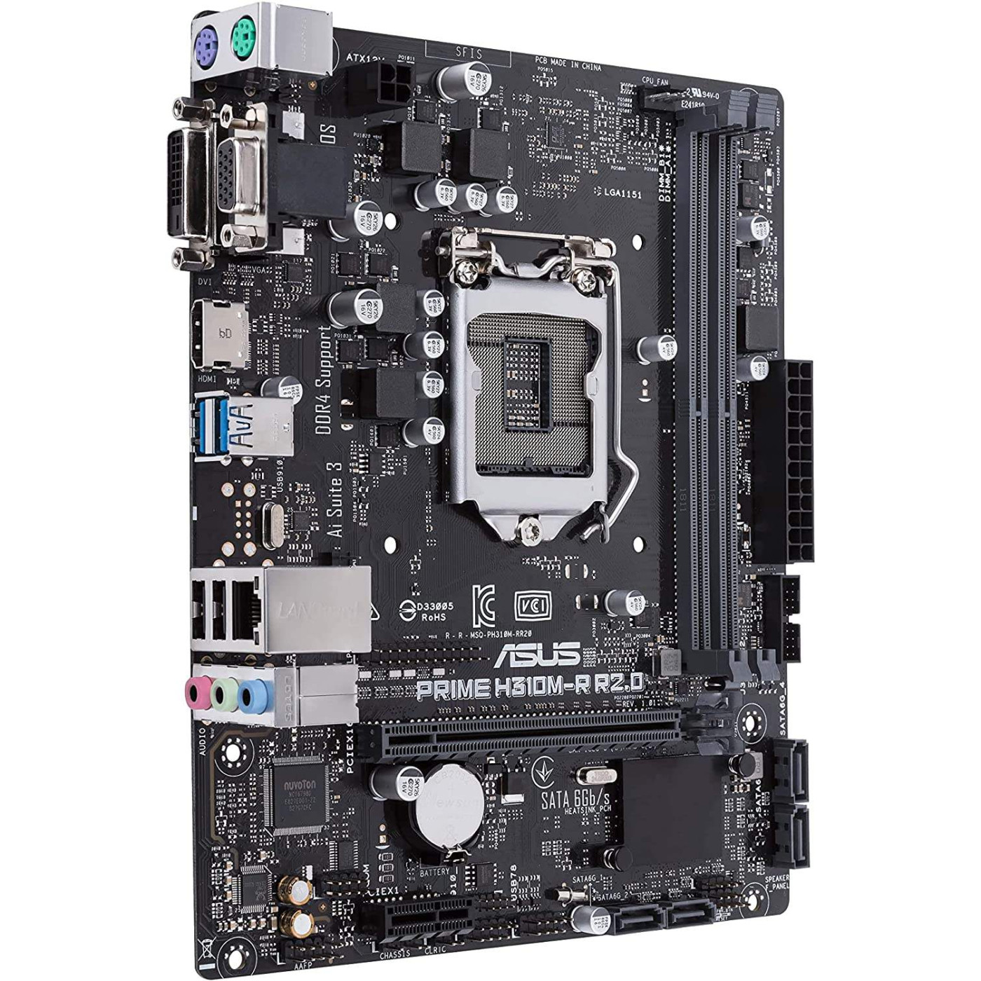 Материнська плата ASUS Prime H310M-R R2.0 (Prime H310M-R R2.0) (Socket 1151 v2, Intel H310, Micro-ATX)
