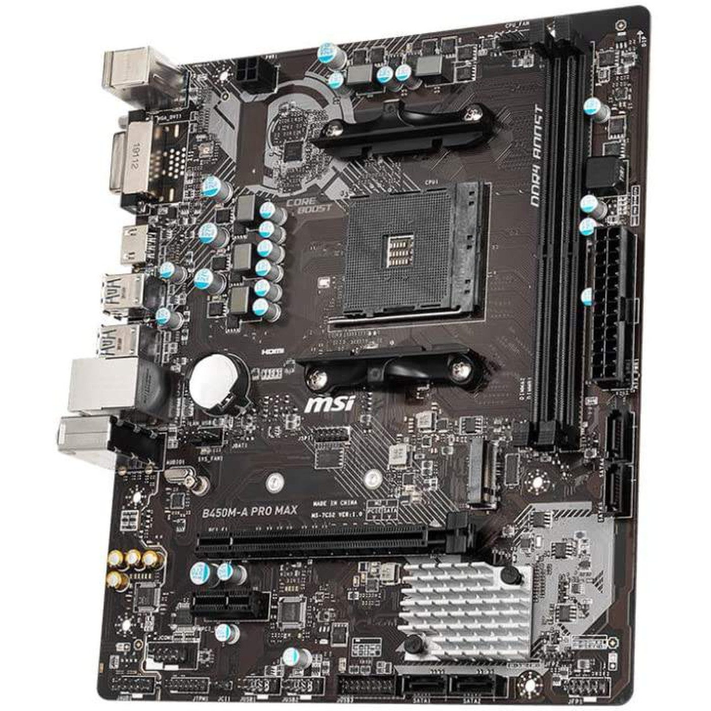 Материнская плата MSI B450M-A Pro Max (B450M-A Pro Max) (Socket AM4, AMD B450, Micro-ATX) Б/у