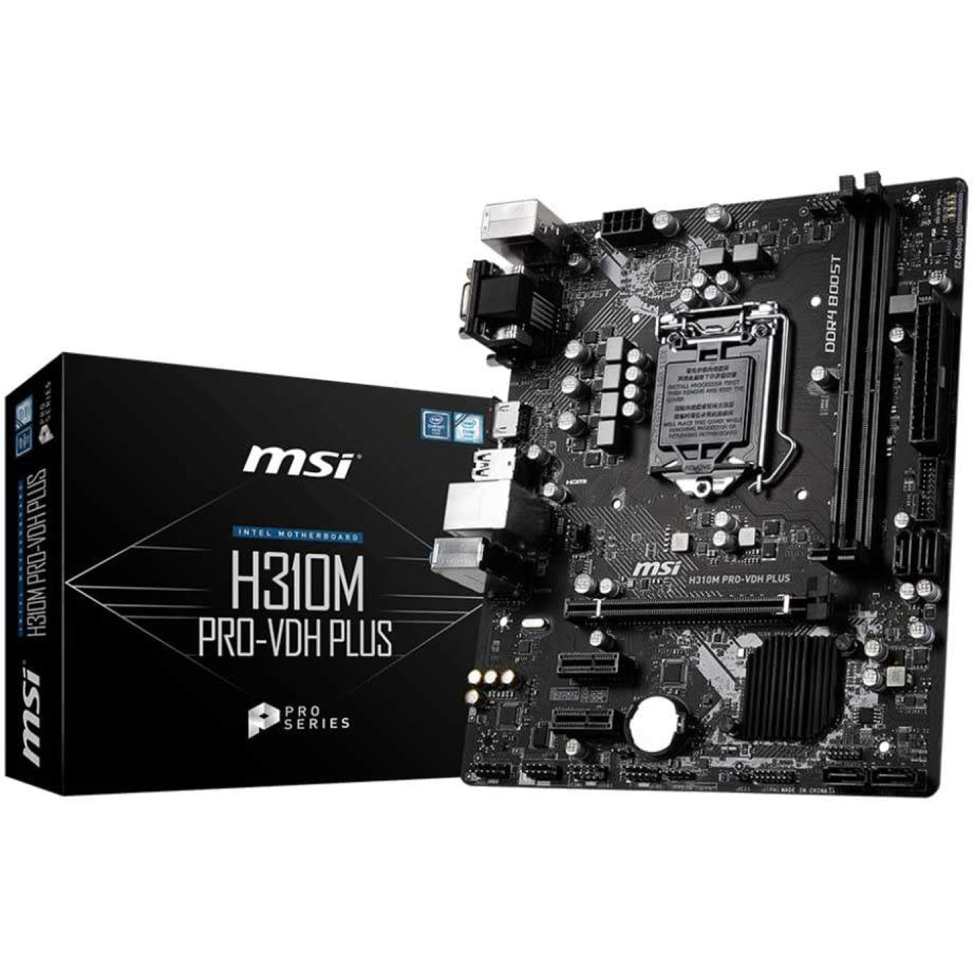 Материнська плата MSI H310M Pro-VDH Plus (H310M Pro-VDH Plus) (Socket 1151 v2, Intel H310, Micro-ATX) Б/в