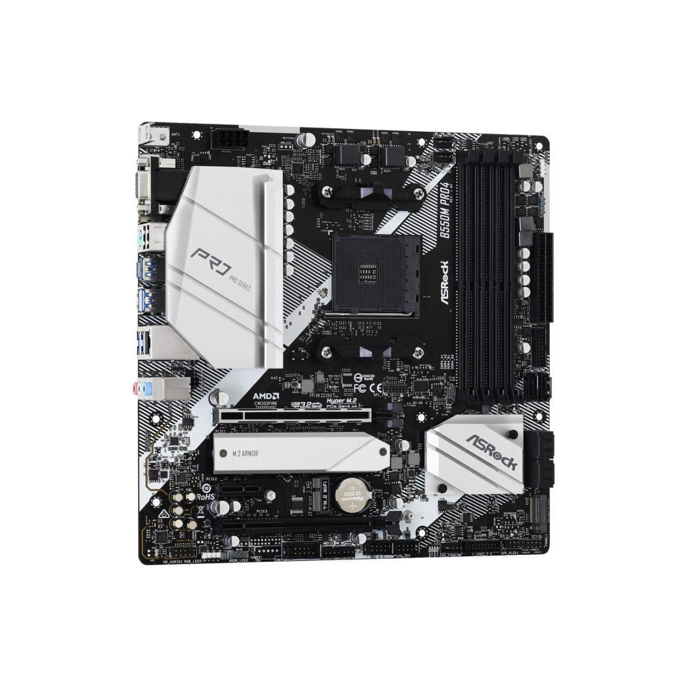 Материнська плата AsRock B550M Pro4 (B550M Pro4) (Socket AM4, AMD B550, Micro-ATX)
