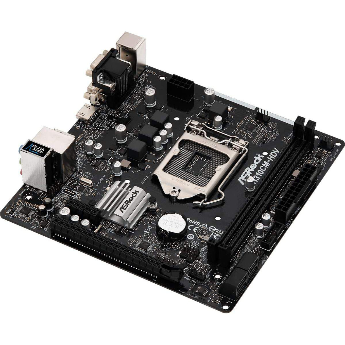 Материнська плата AsRock H310CM-HDV (H310CM-HDV) (Socket 1151 v2, Intel H310, Micro-ATX) Б/в