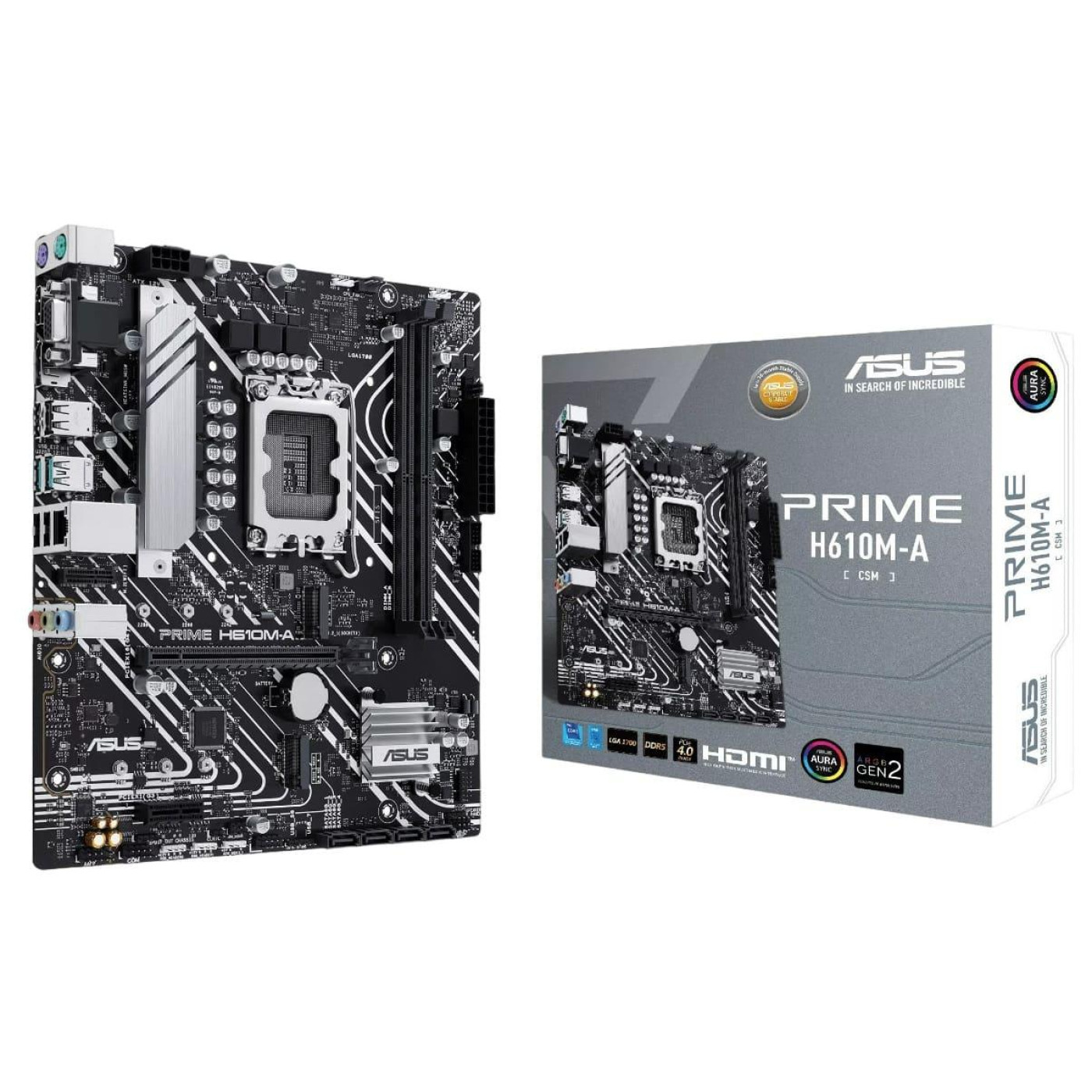 Материнська плата ASUS PRIME H610M-A-CSM (PRIME H610M-A-CSM) (Socket 1700, Intel H610, Micro-ATX)