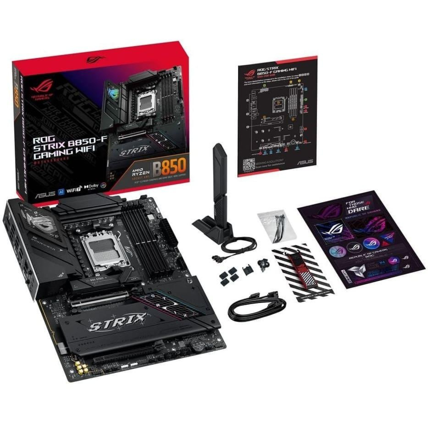 Материнская плата ASUS ROG STRIX B850-F GAMING WIFI (ROG STRIX B850-F GAMING WIFI) (Socket AM5, AMD B850, ATX) U1