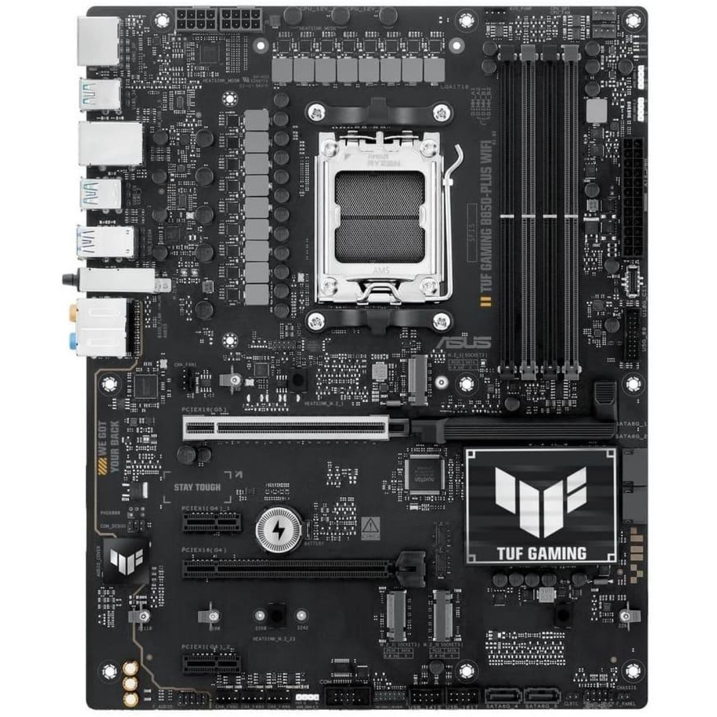 Материнская плата ASUS TUF GAMING B850-PLUS WIFI (TUF GAMING B850-PLUS WIFI) (Socket AM5, AMD B850, ATX) U1