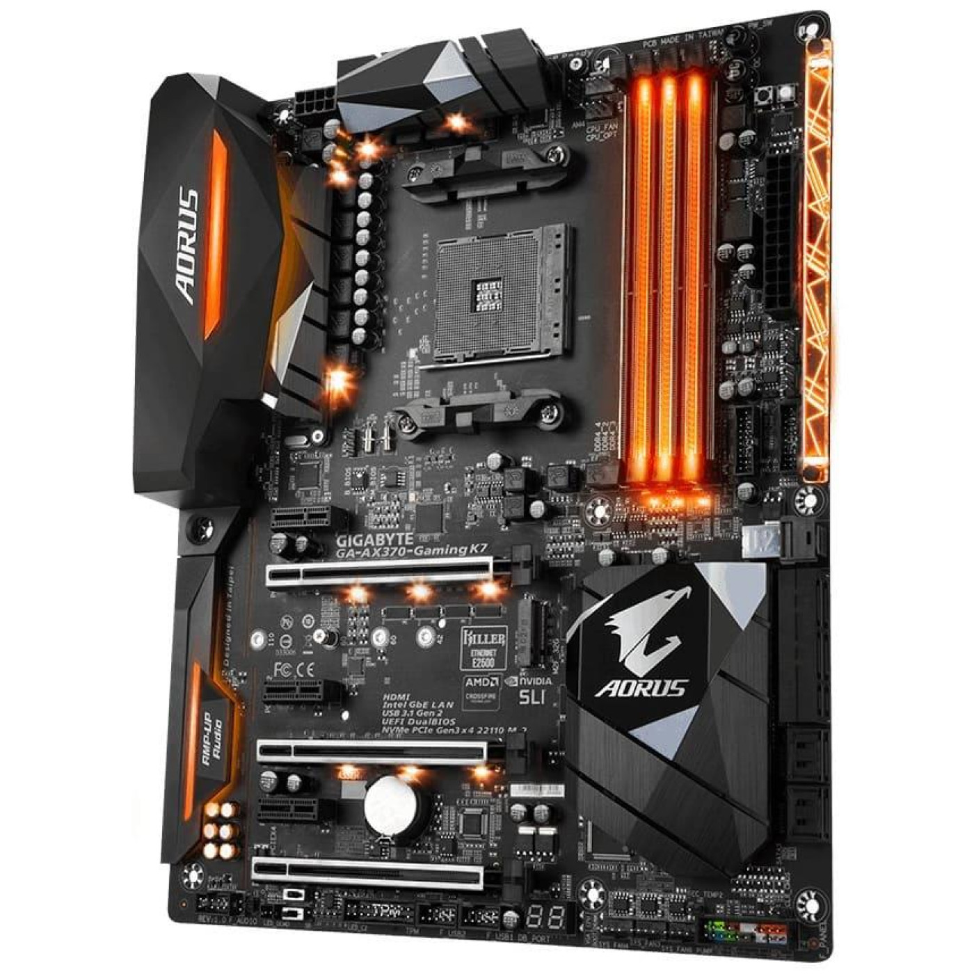 Материнская плата Gigabyte X370 AORUS Gaming K7 (GA-AX370-Gaming K7) (sAM4, AMD X370, ATX) Б/у